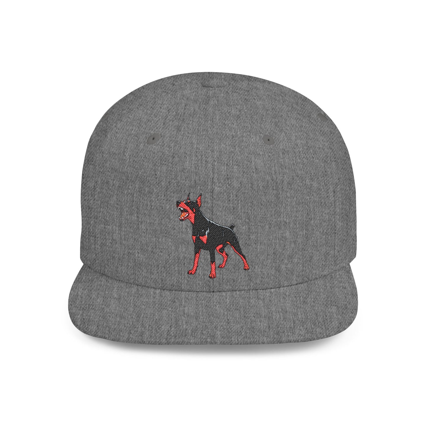 Doberman 1 Embroidered Flat Bill Snapback