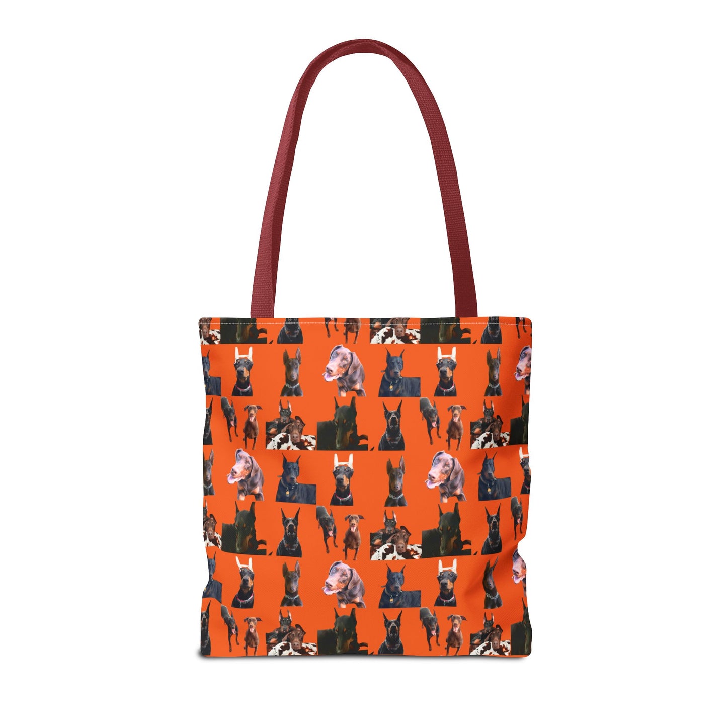 Edition 10 Doberman Model Pattern Orange Tote Bag