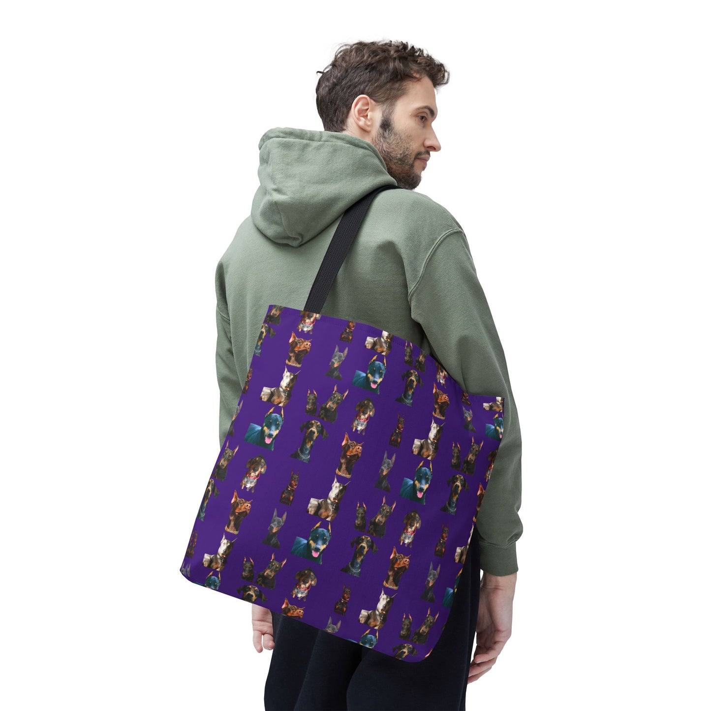 Edition 4 Doberman Model Pattern Purple Tote Bag