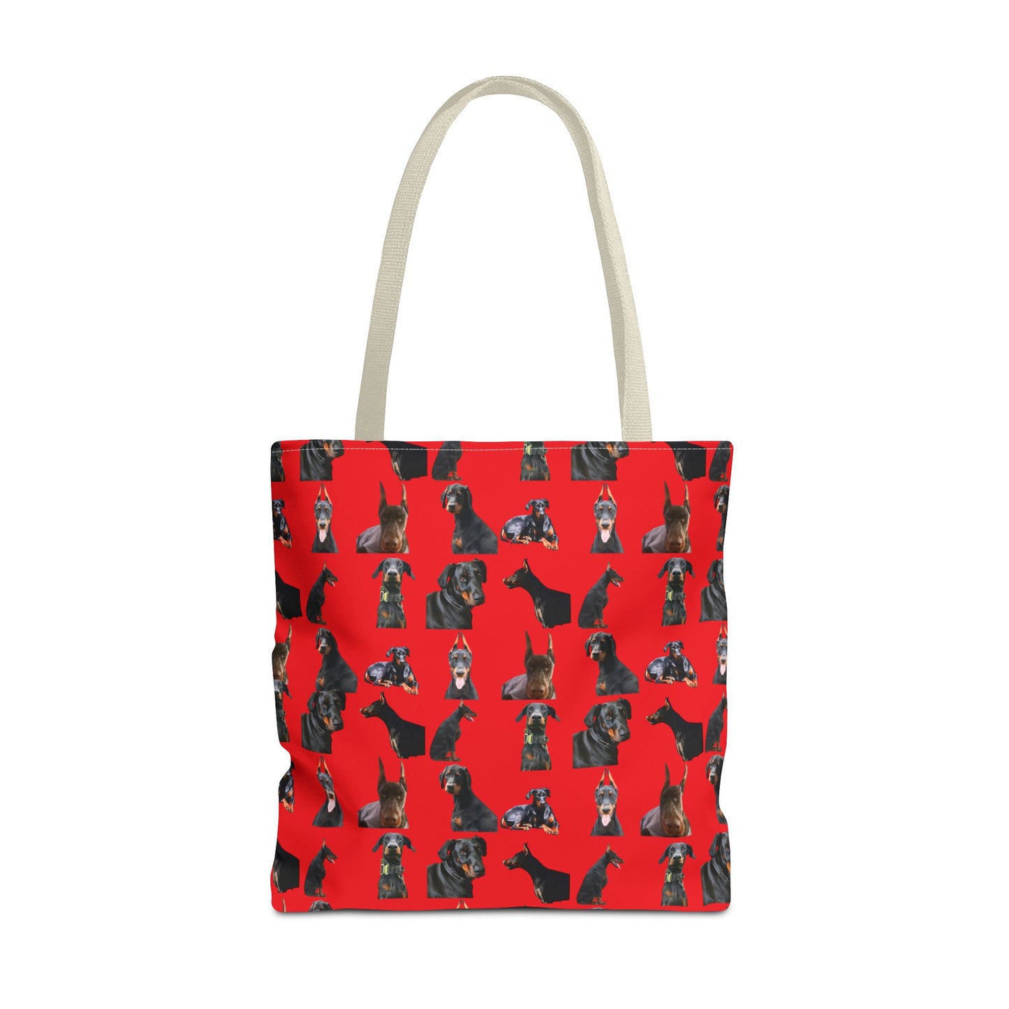 Edition 6 Doberman Model Pattern Red Tote Bag