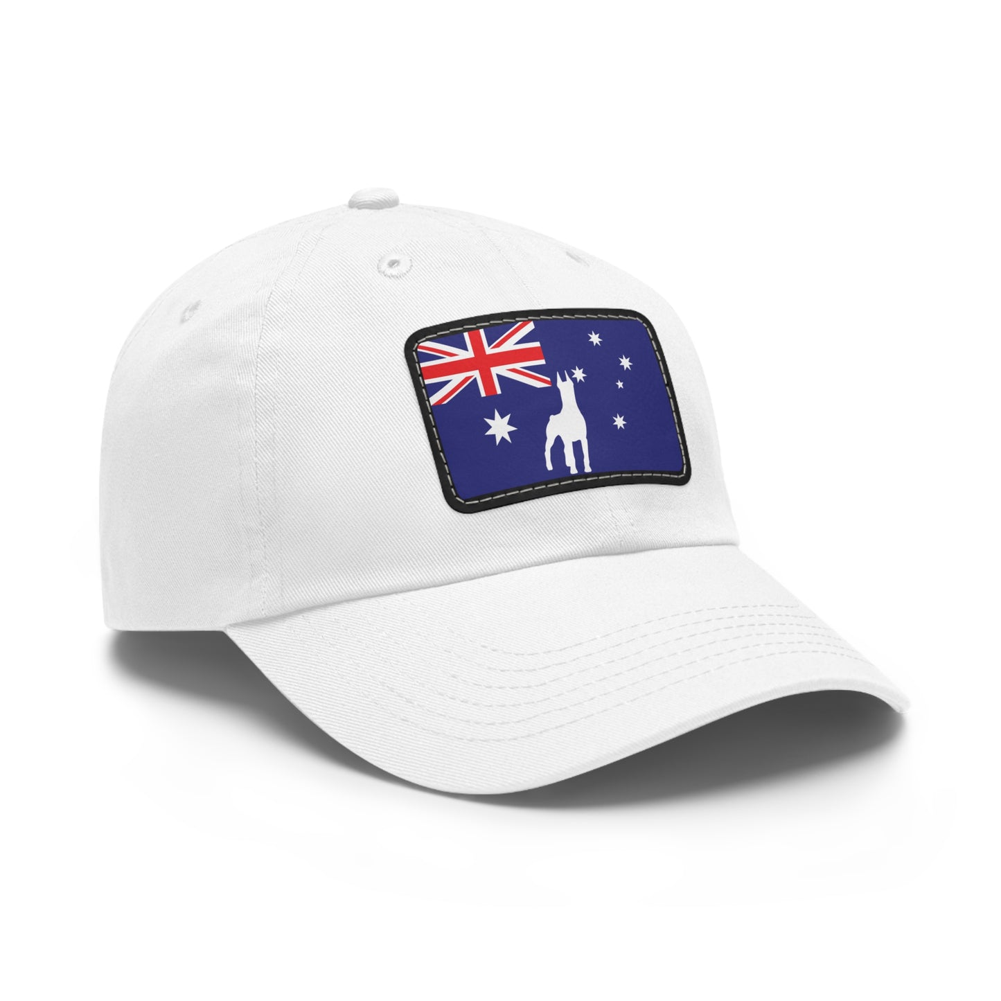 Doberman Australia Protect 1 Dad Hat with Leather Patch (Rectangle)