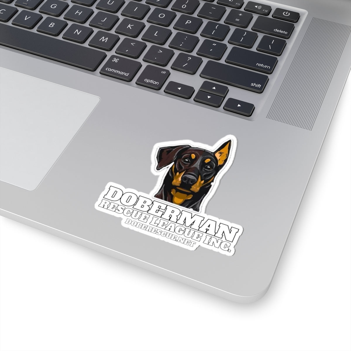 Doberman Rescue League Kiss-Cut Sticker — Doberman Head Logo (doberscue.net)