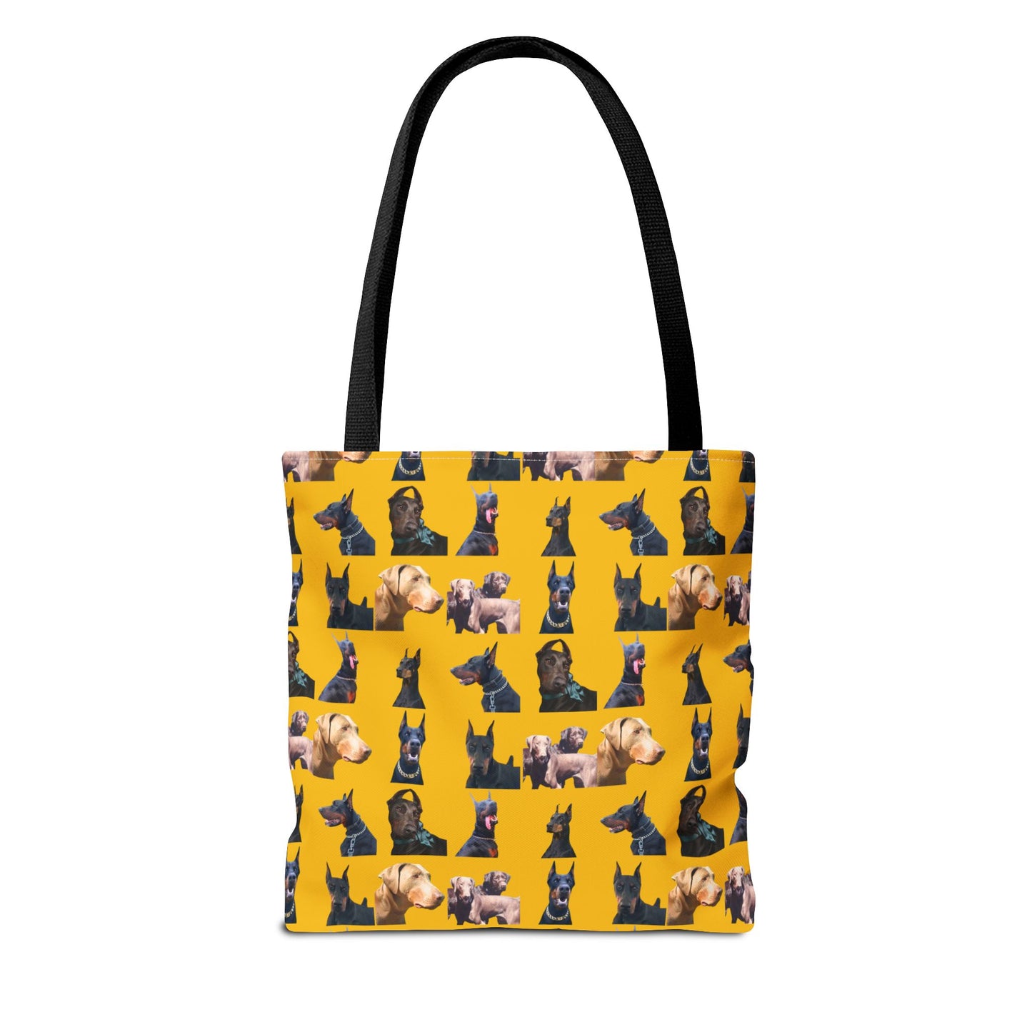 Edition 8 Doberman Model Pattern Yellow Tote Bag