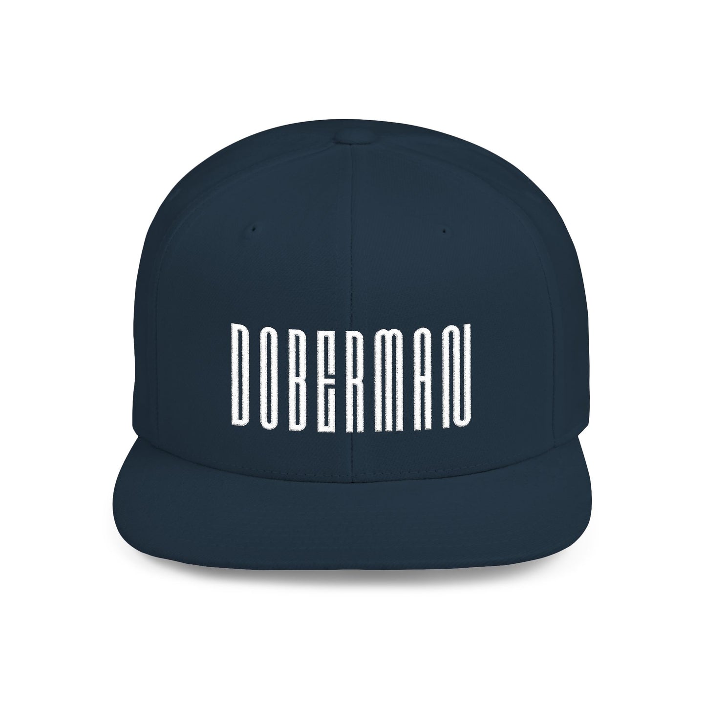 Doberman 1 Embroidered Flat Bill Snapback