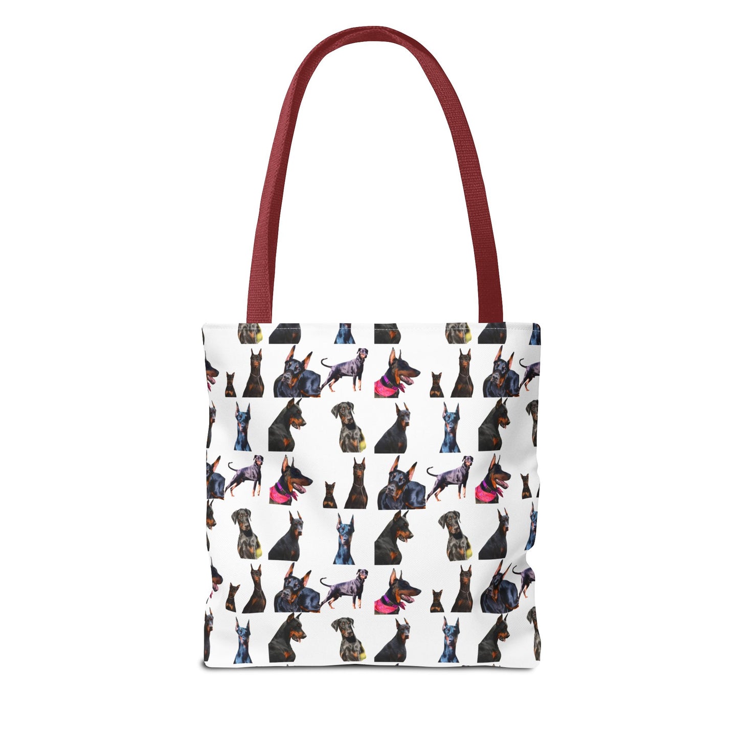 Edition 7 Doberman Model Pattern White Tote Bag