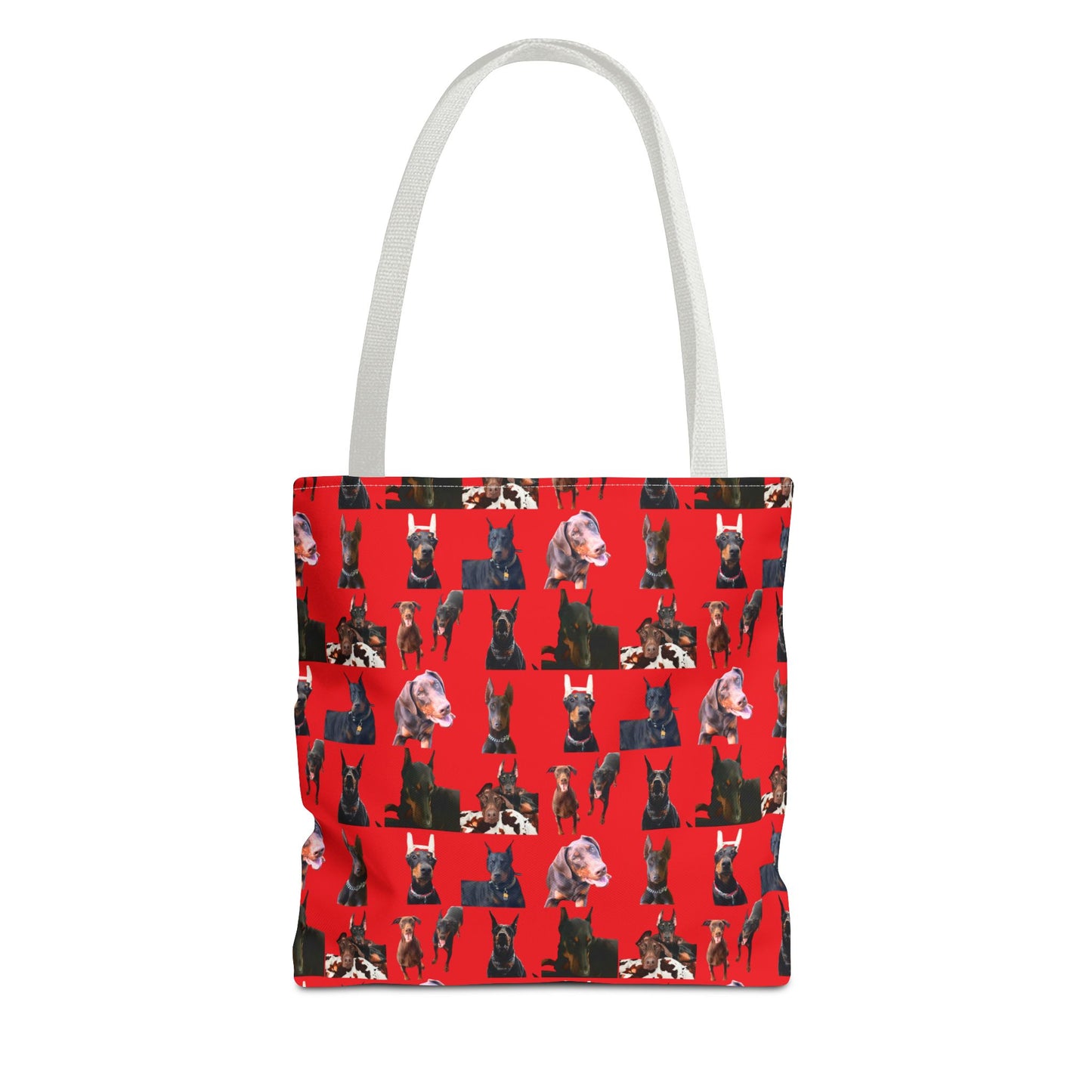 Edition 10 Doberman Model Pattern Red Tote Bag