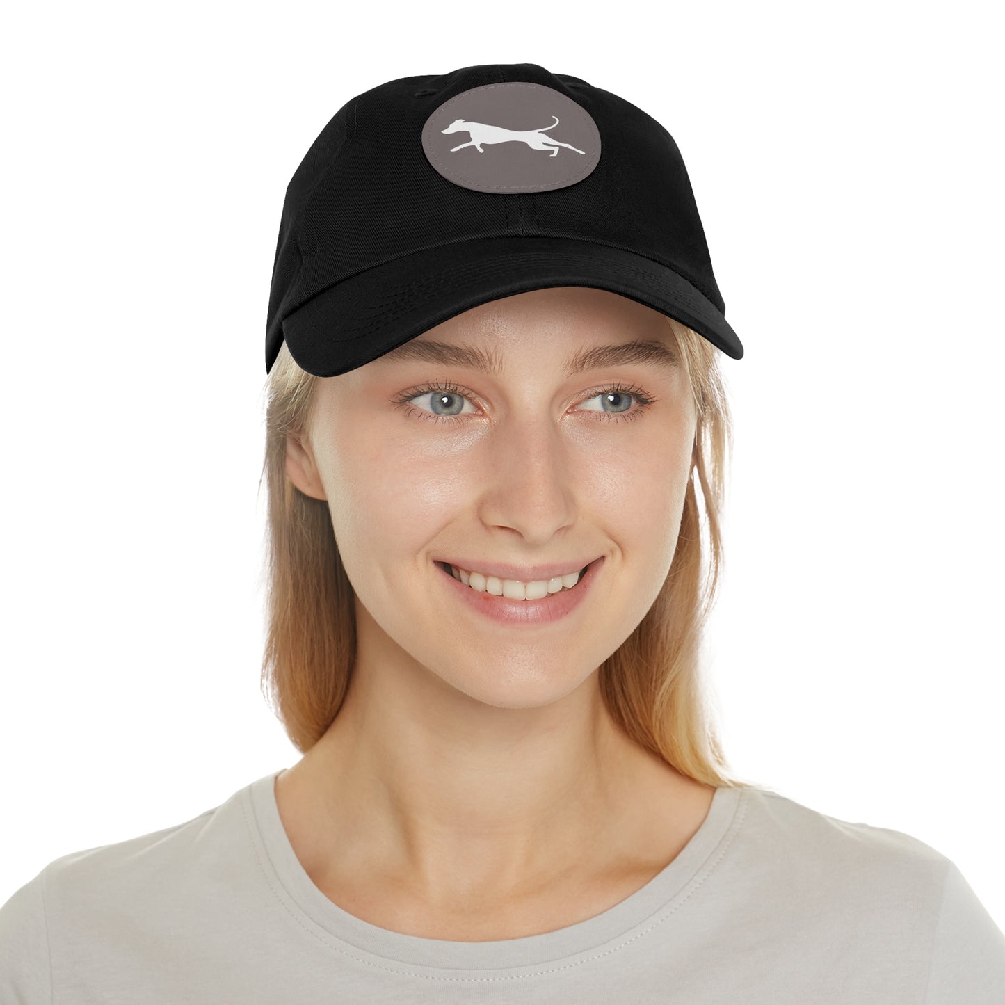 N 3 Dad Hat with Leather Patch (Round)