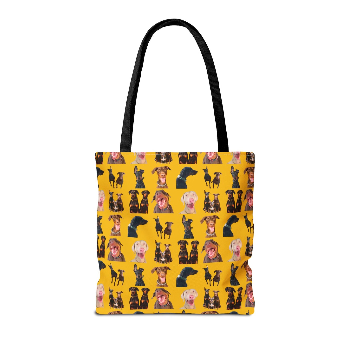 Edition 9 Doberman Model Pattern Yellow Tote Bag