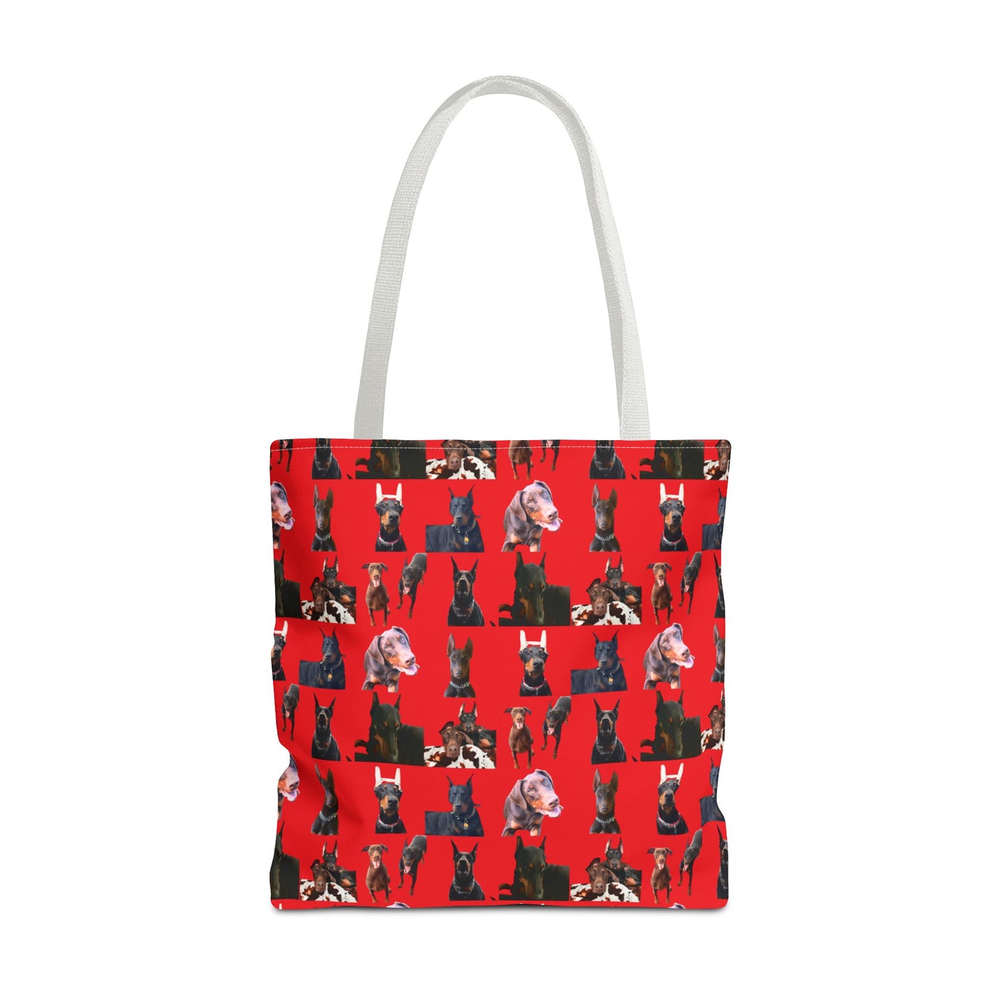 Edition 10 Doberman Model Pattern Red Tote Bag