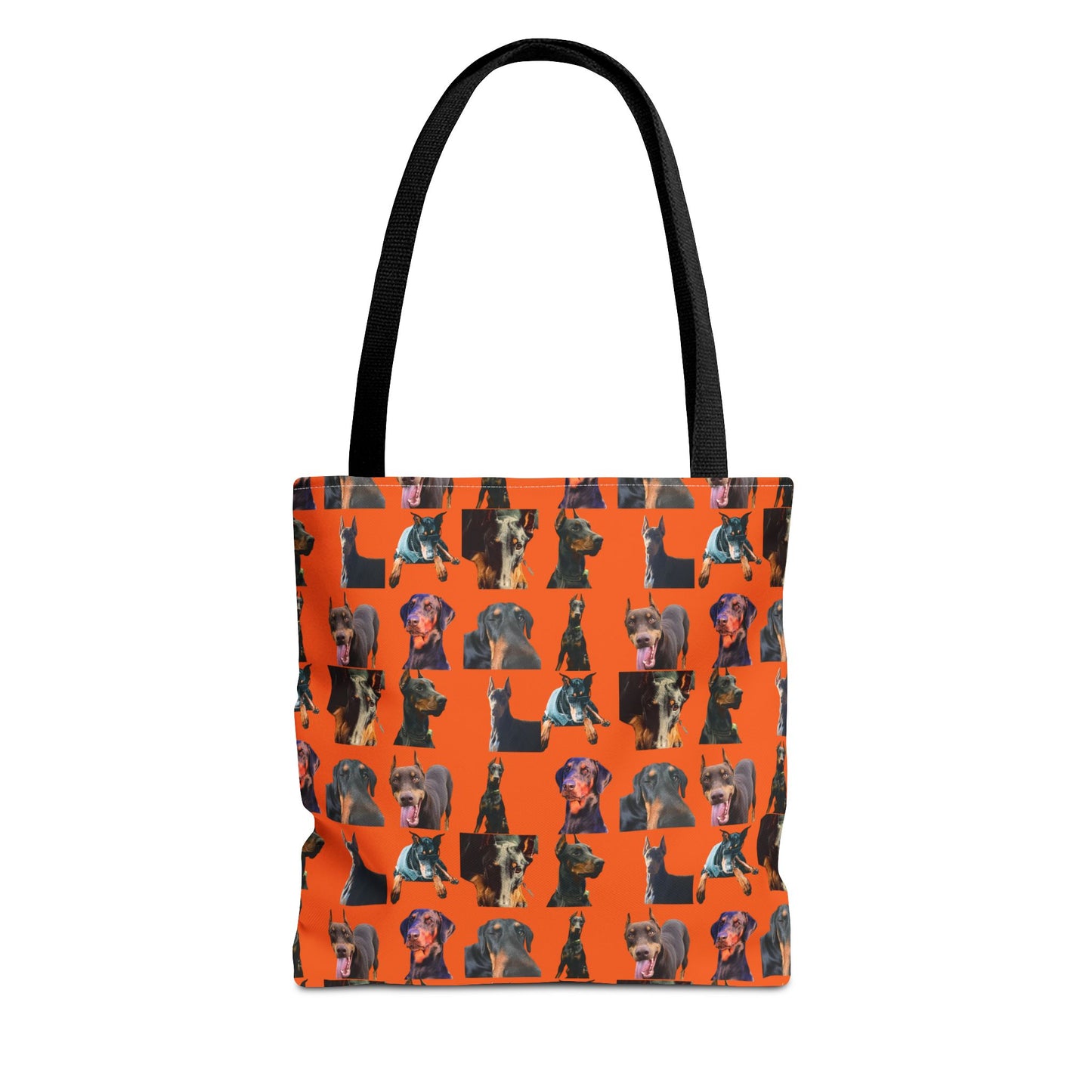 Edition 3 Doberman Model Pattern Orange Tote Bag