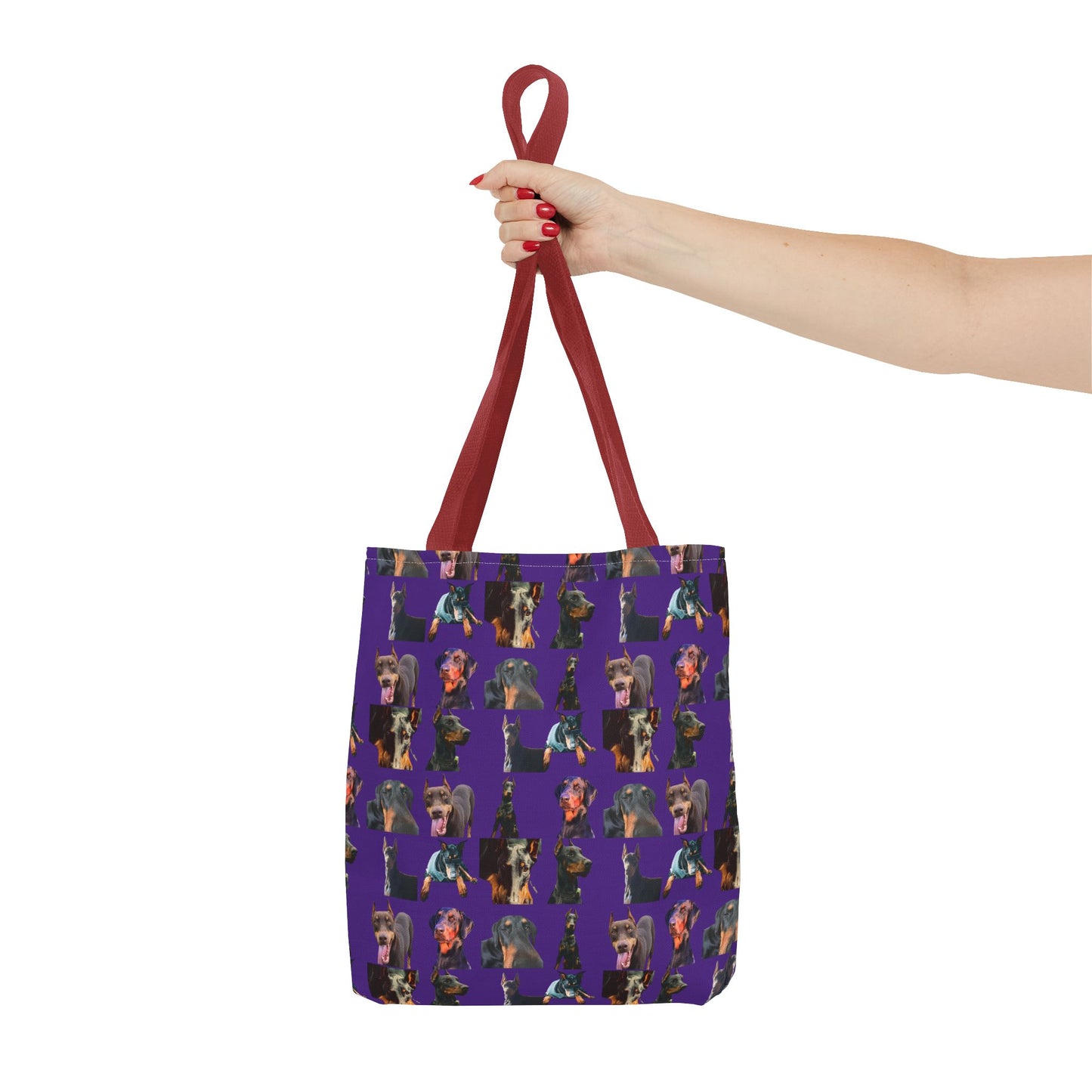 Edition 3 Doberman Model Pattern Purple Tote Bag