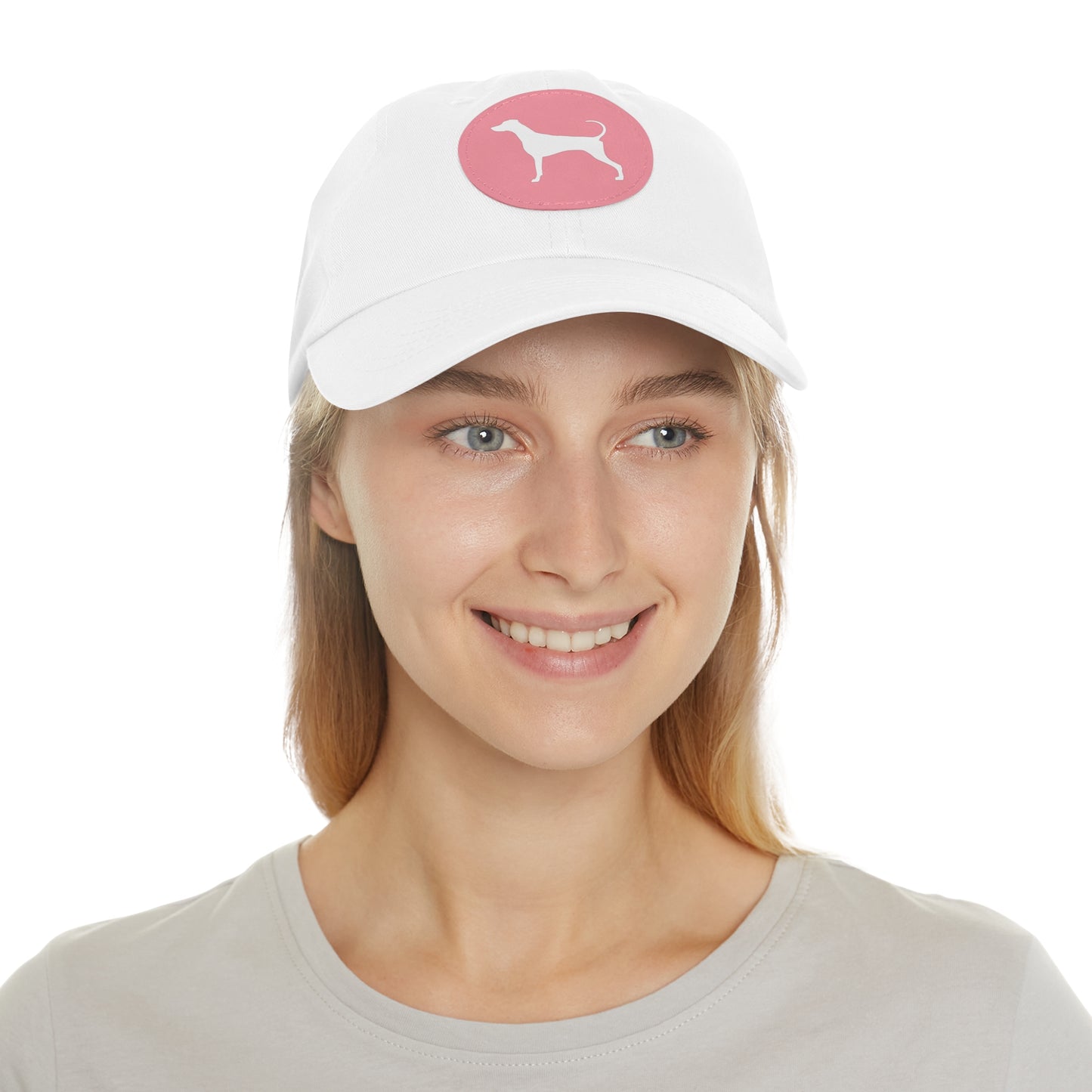 N 7 Dad Hat with Leather Patch (Round)