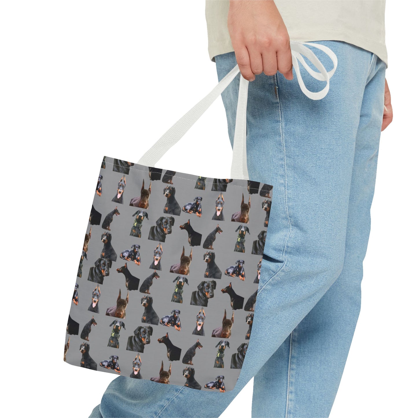 Edition 6 Doberman Model Pattern Gray Tote Bag