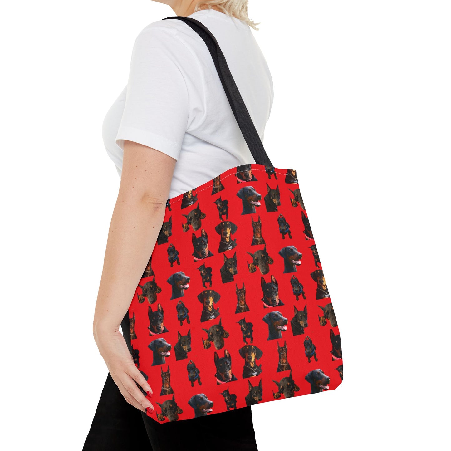 Edition 2 Doberman Model Pattern Red Tote Bag
