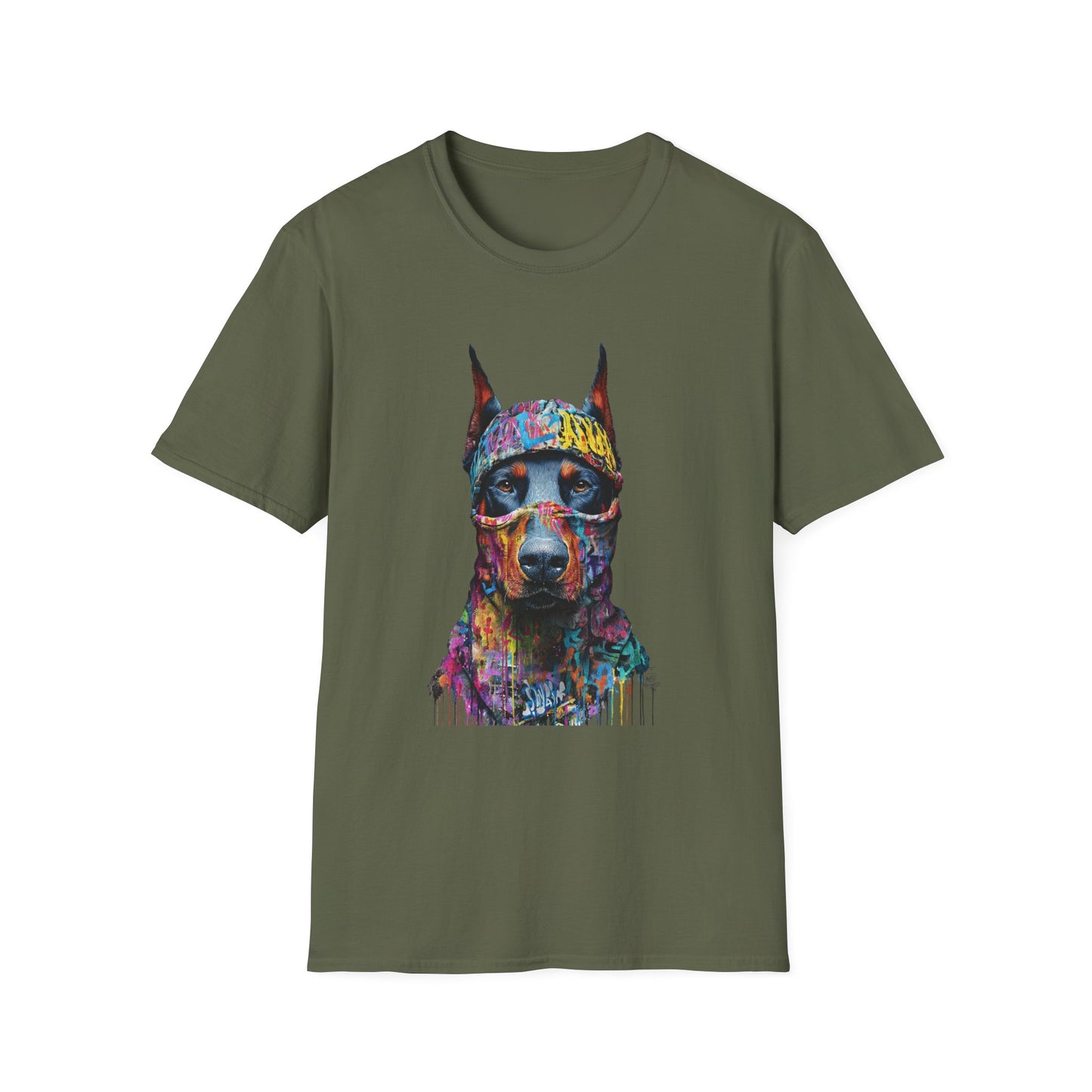 Doberman 5 Portrait T‑Shirt
