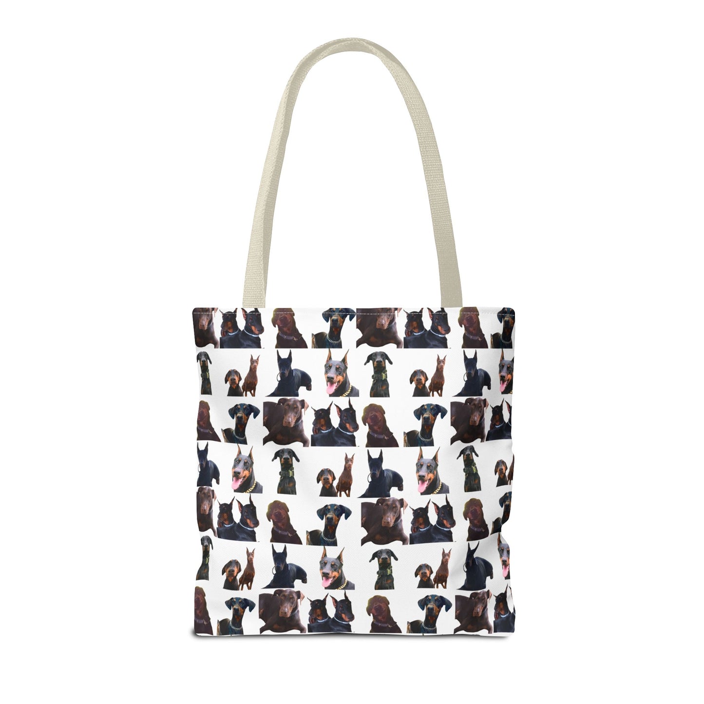 Edition 5 Doberman Model Pattern White Tote Bag