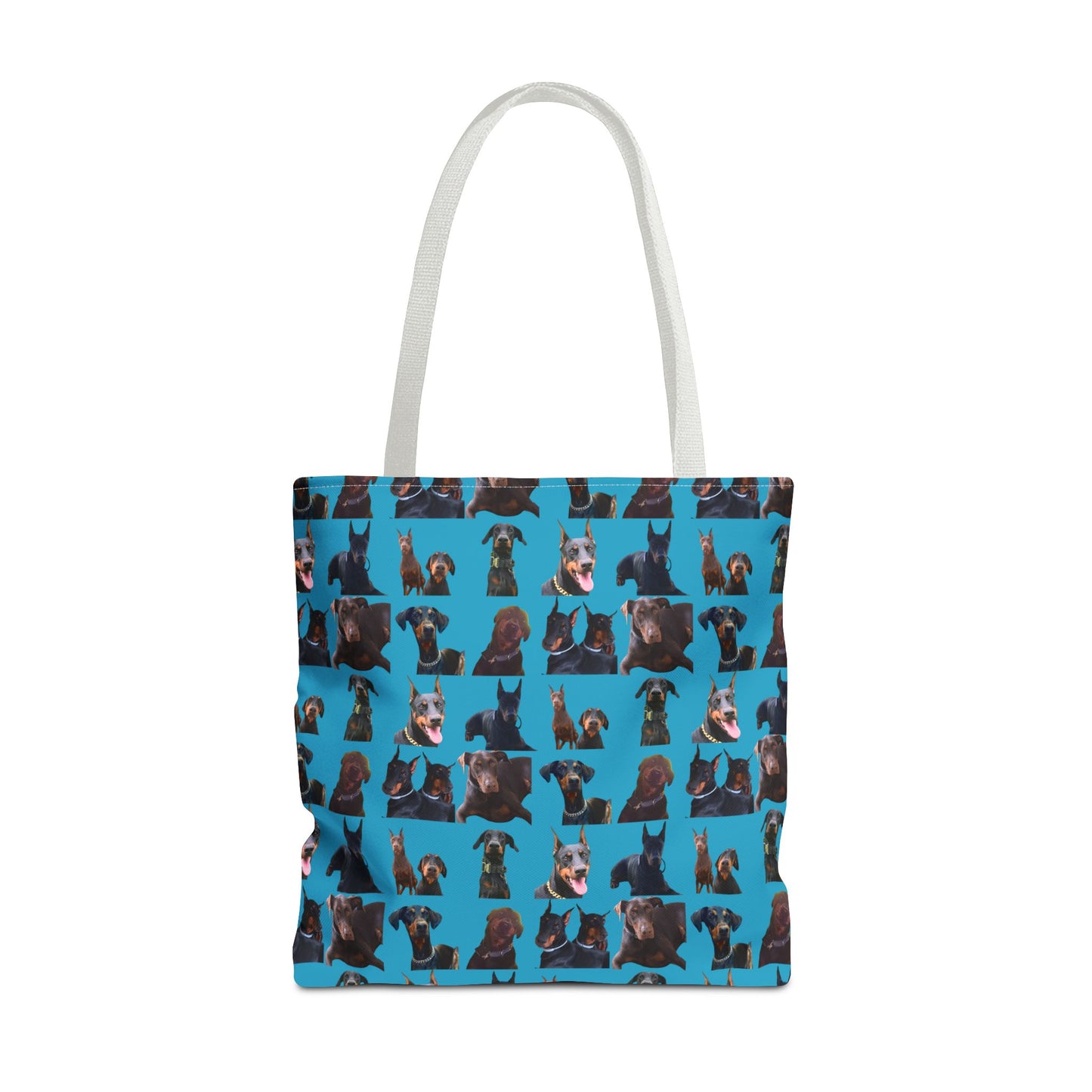Edition 5 Doberman Model Pattern Turquoise Tote Bag