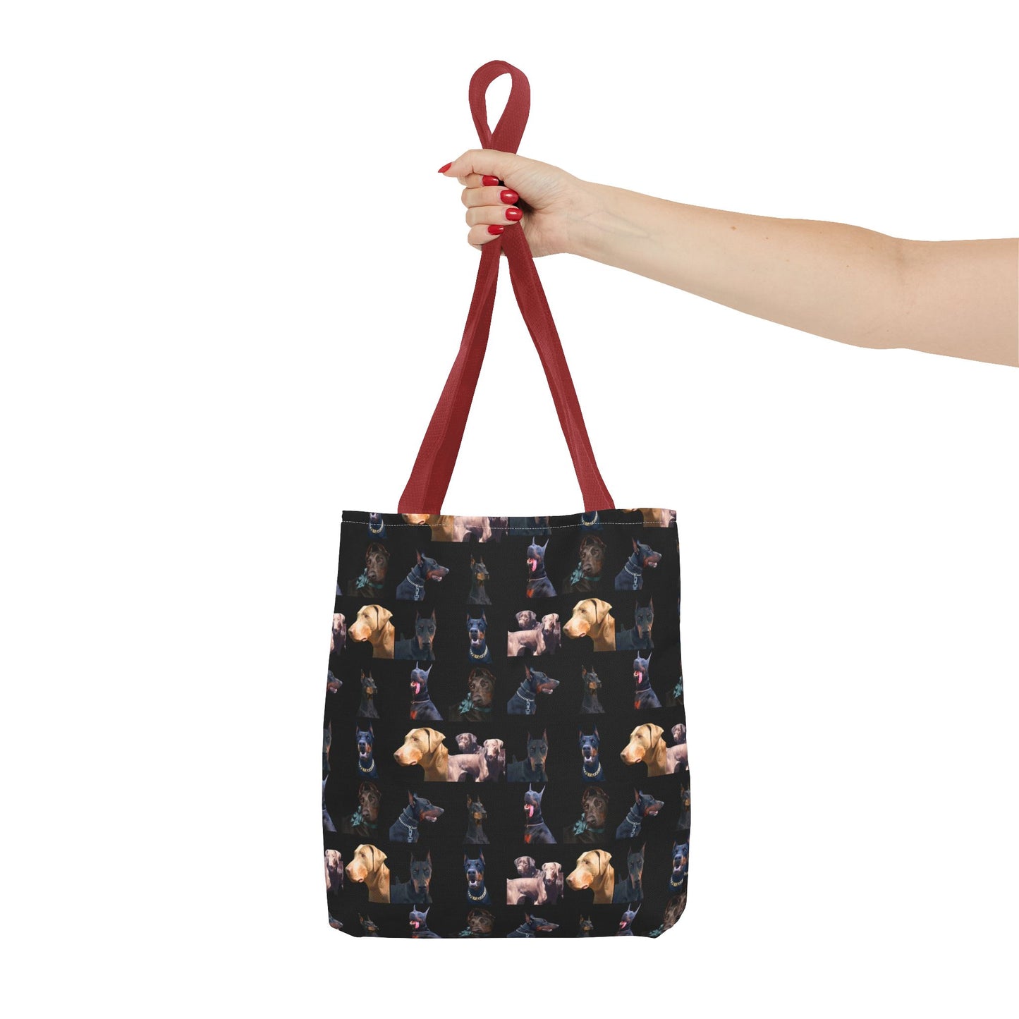 Edition 8 Doberman Model Pattern Black Tote Bag