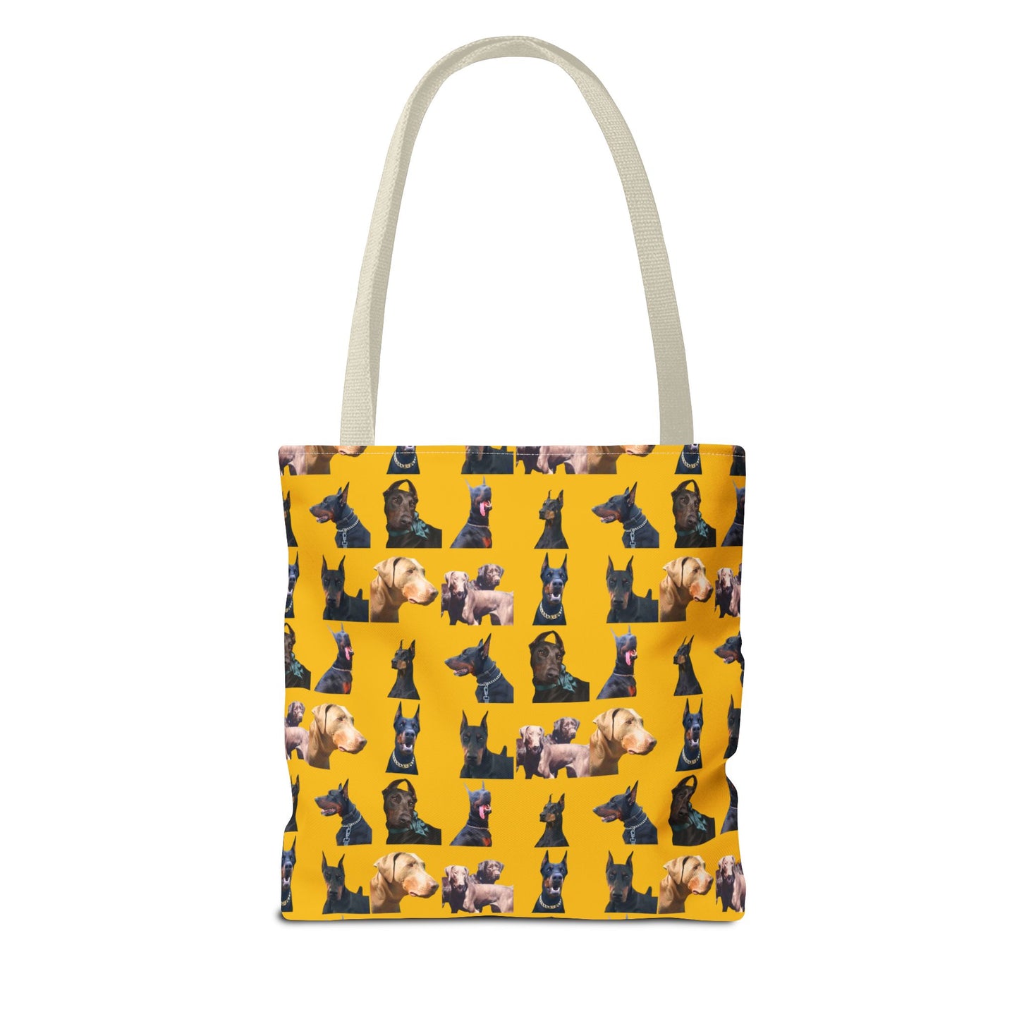 Edition 8 Doberman Model Pattern Yellow Tote Bag