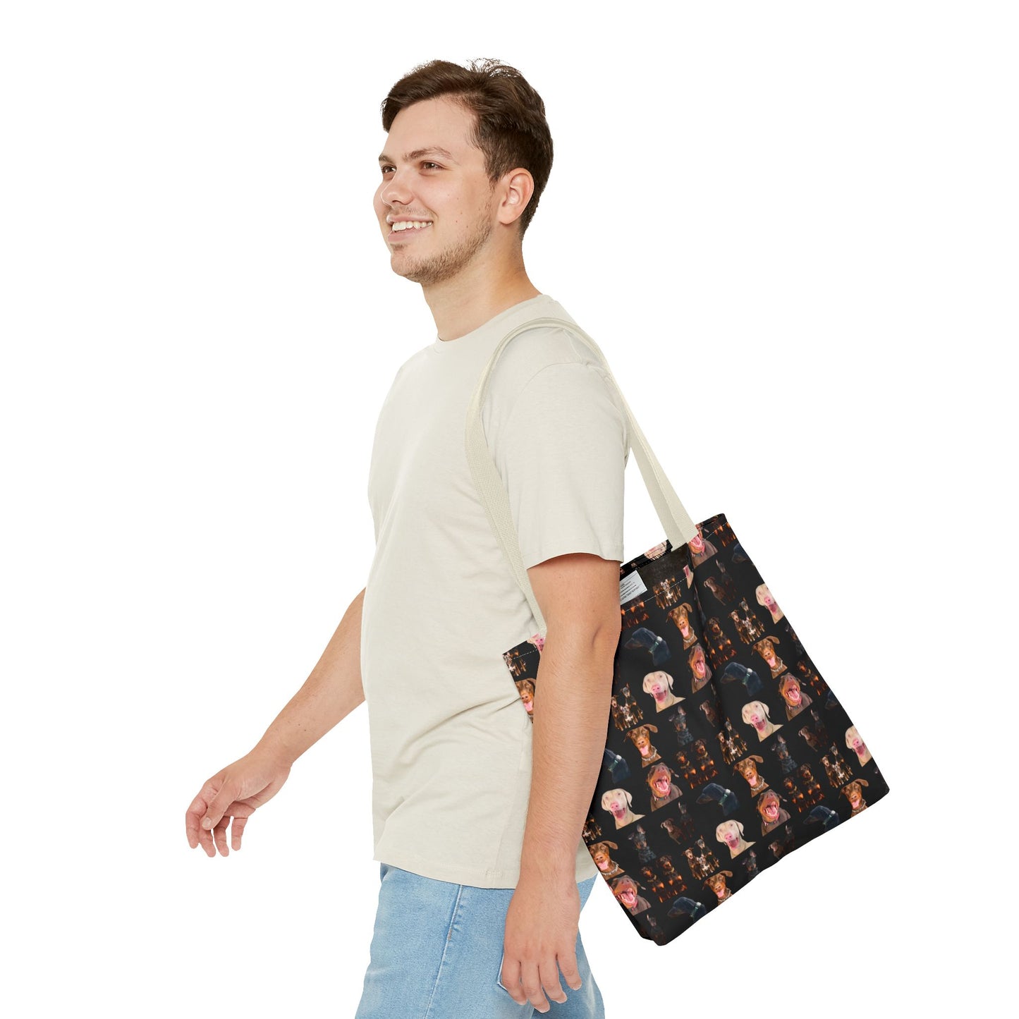 Edition 9 Doberman Model Pattern Black Tote Bag