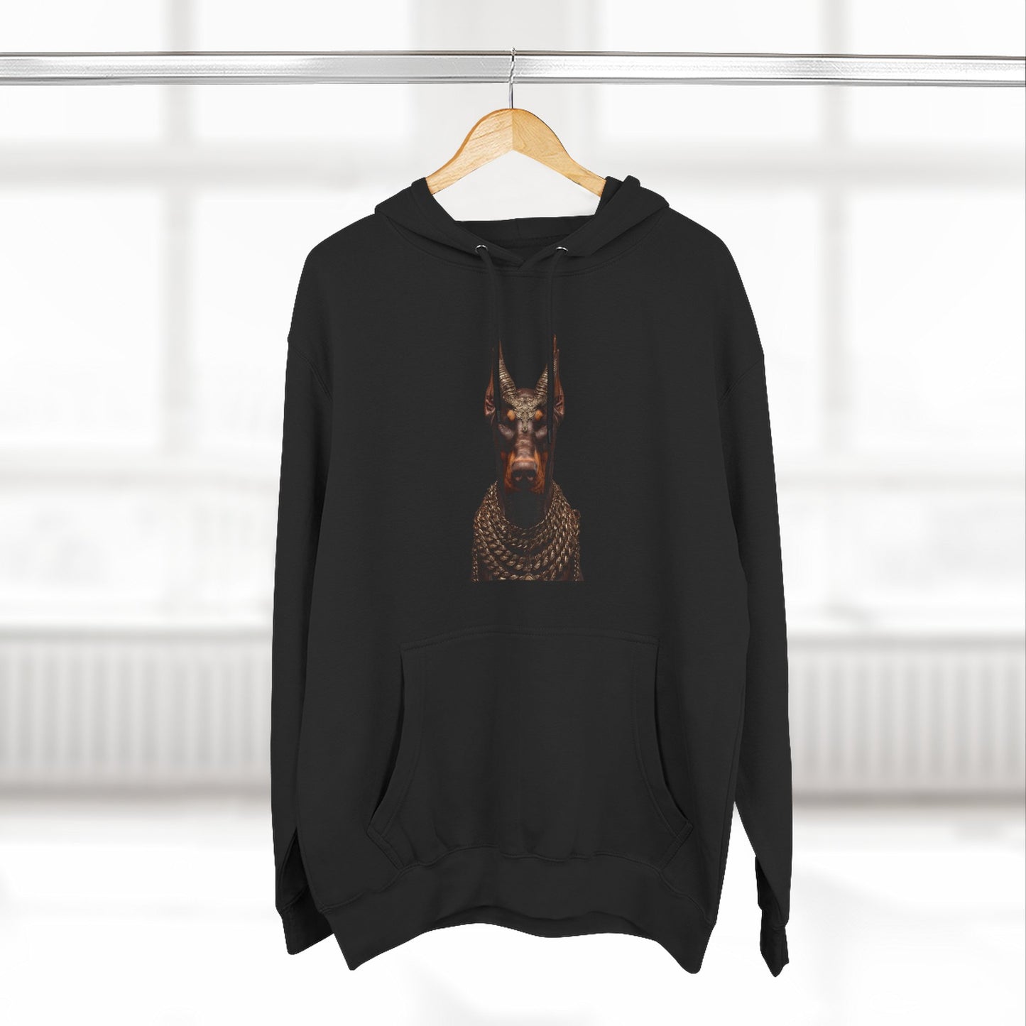 Doberman Goat 4 Fleece Hoodie