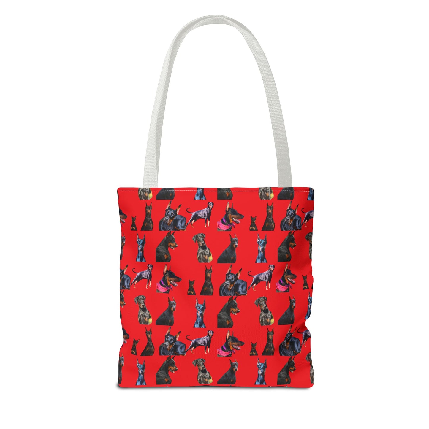 Edition 7 Doberman Model Pattern Red Tote Bag