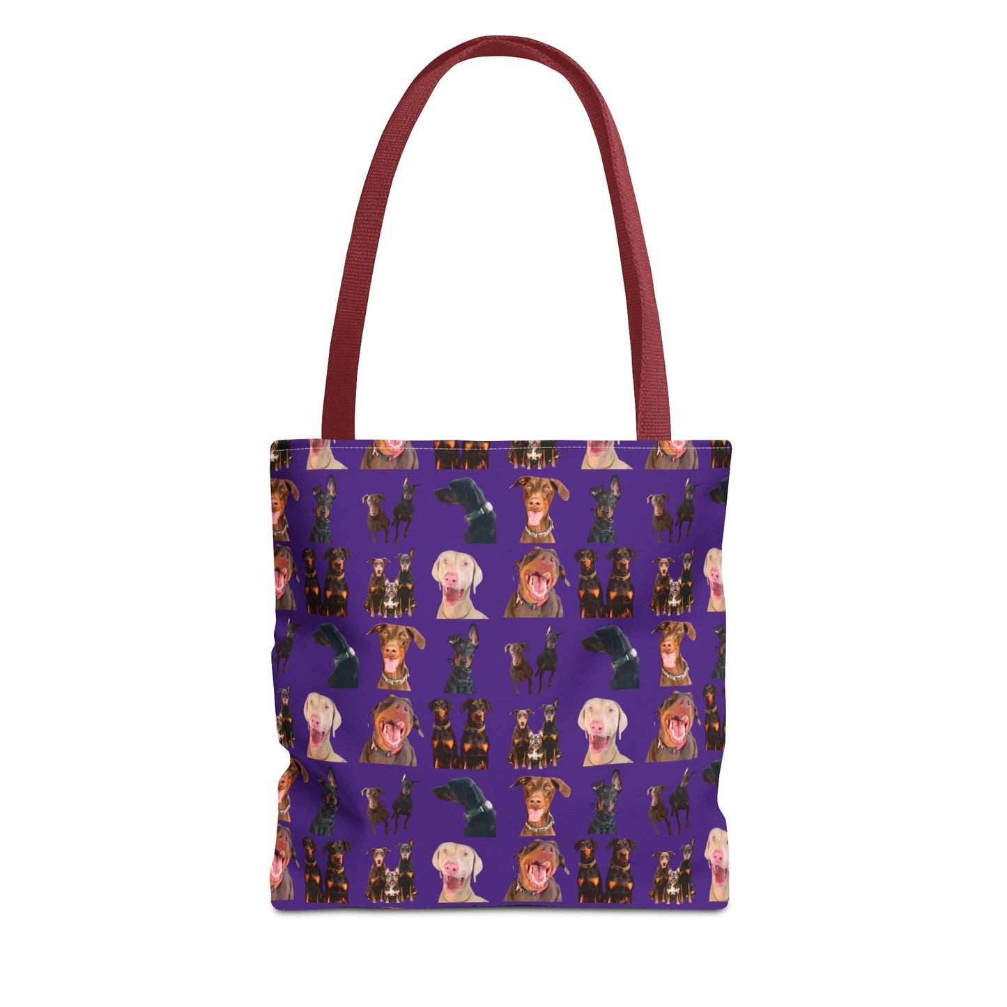 Edition 9 Doberman Model Pattern Purple Tote Bag