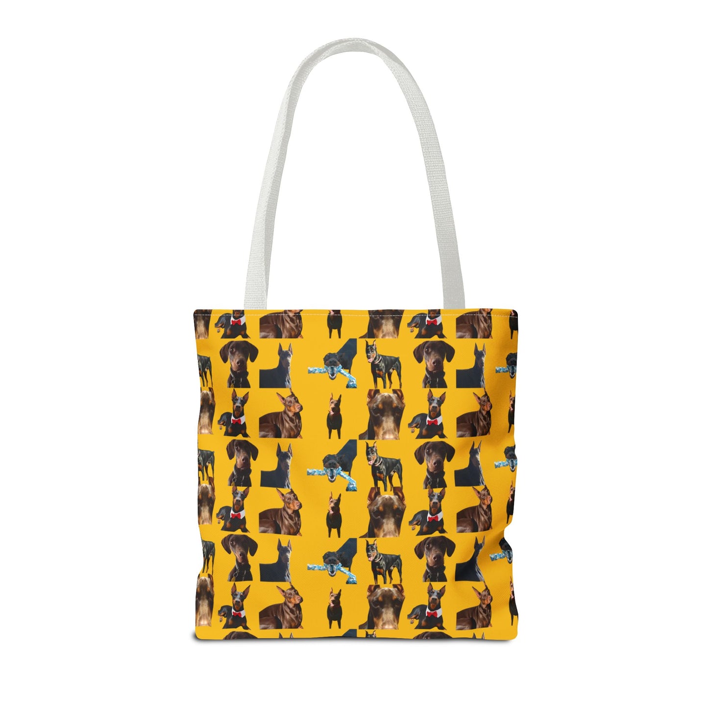 Edition 1 Doberman Model Pattern Yellow Tote Bag