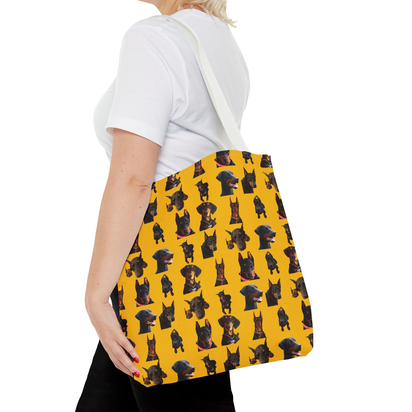 Edition 2 Doberman Model Pattern Yellow Tote Bag
