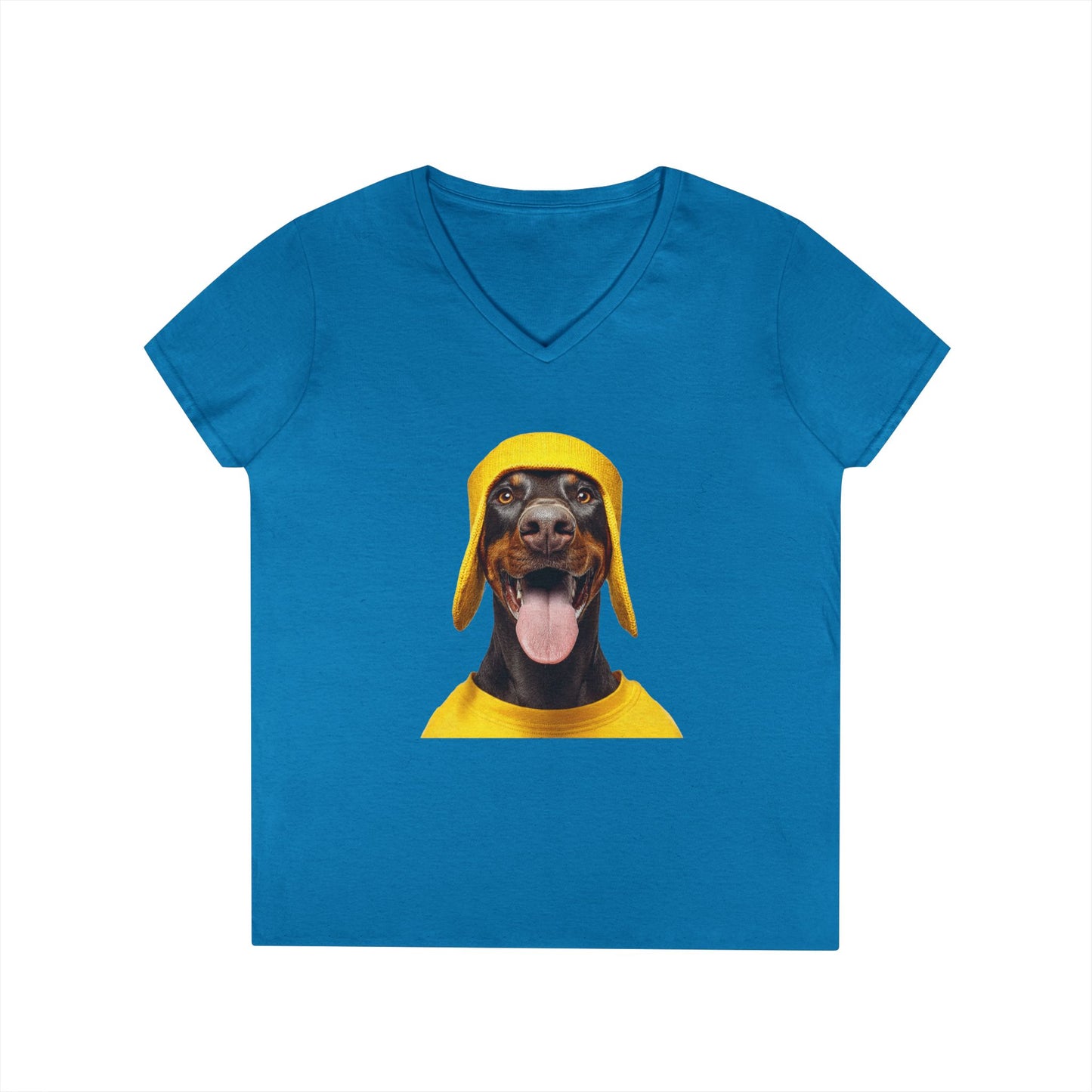Doberman 3 V-Neck Tee Shirt for Women