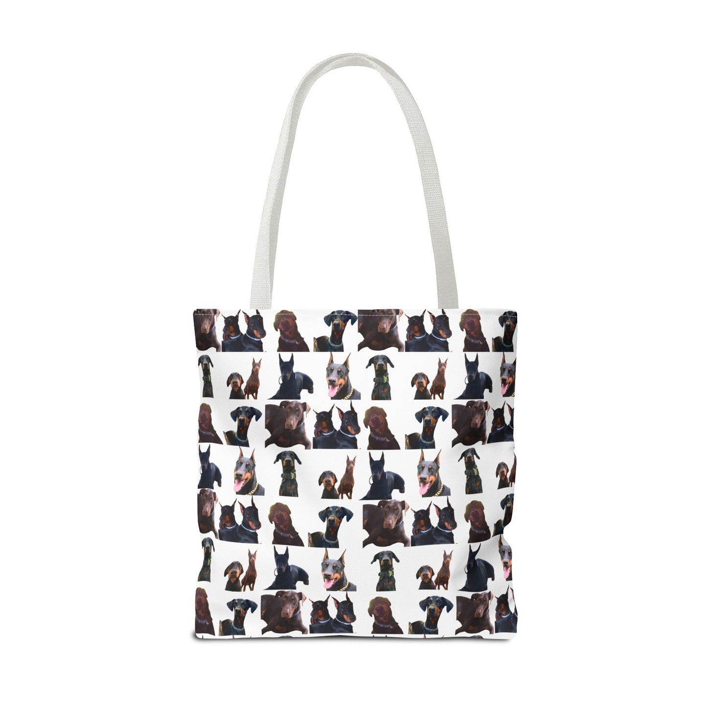 Edition 5 Doberman Model Pattern White Tote Bag