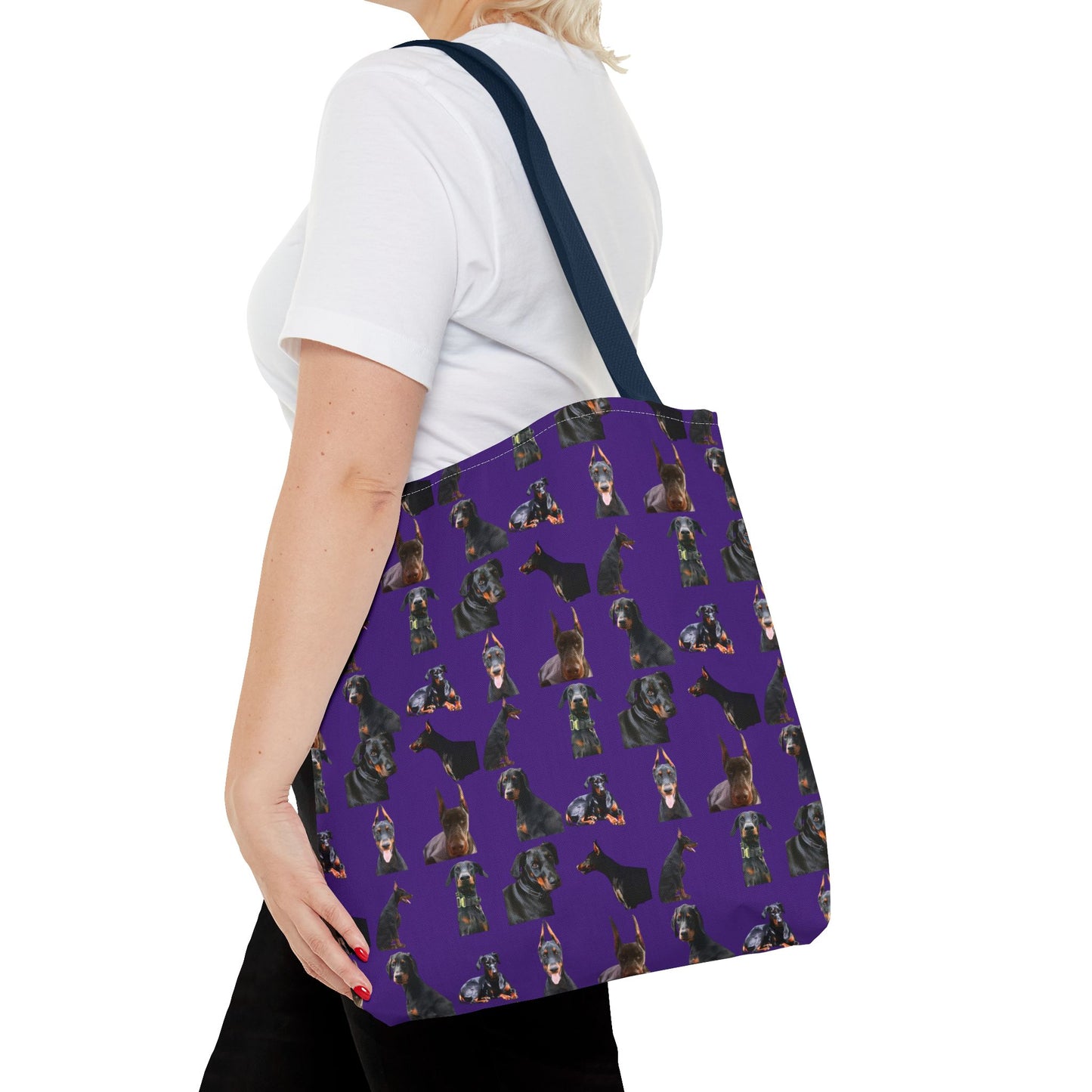 Edition 6 Doberman Model Pattern Purple Tote Bag