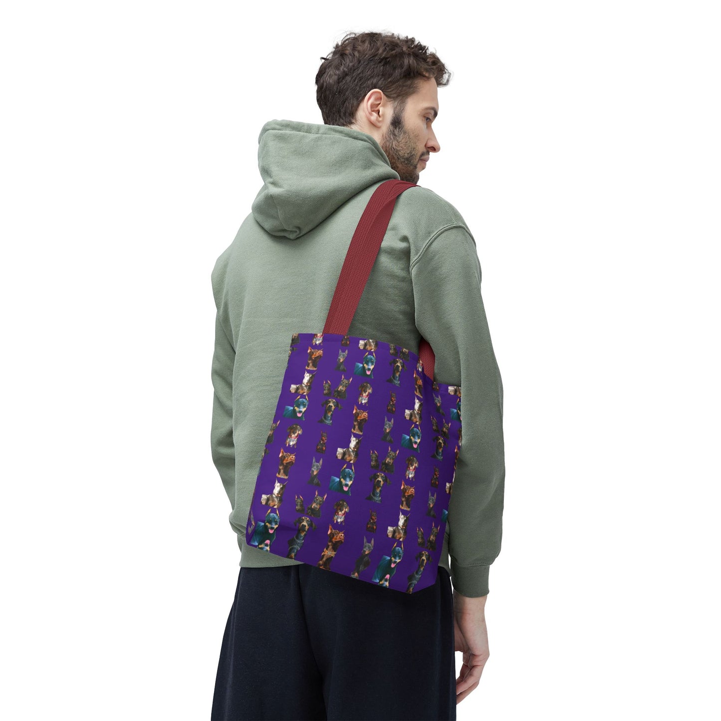 Edition 4 Doberman Model Pattern Purple Tote Bag