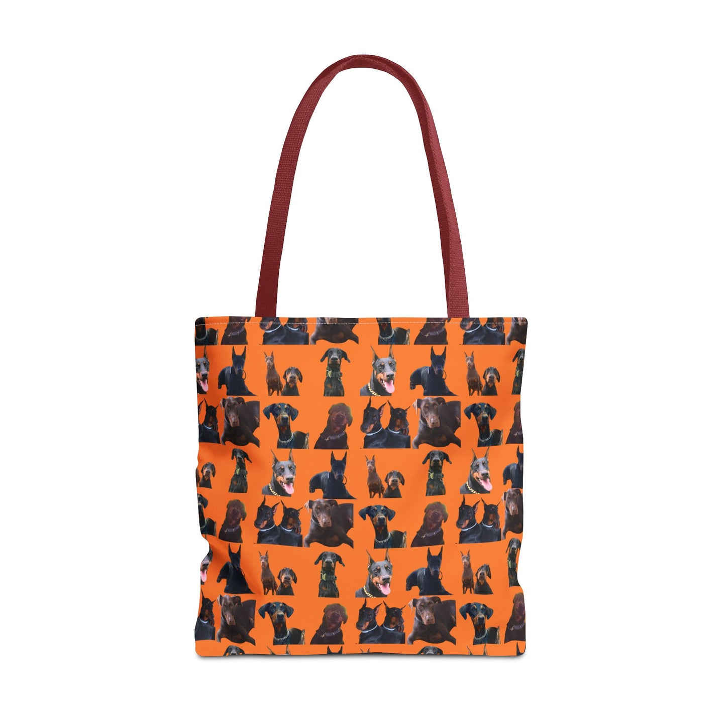 Edition 5 Doberman Model Pattern Orange Tote Bag