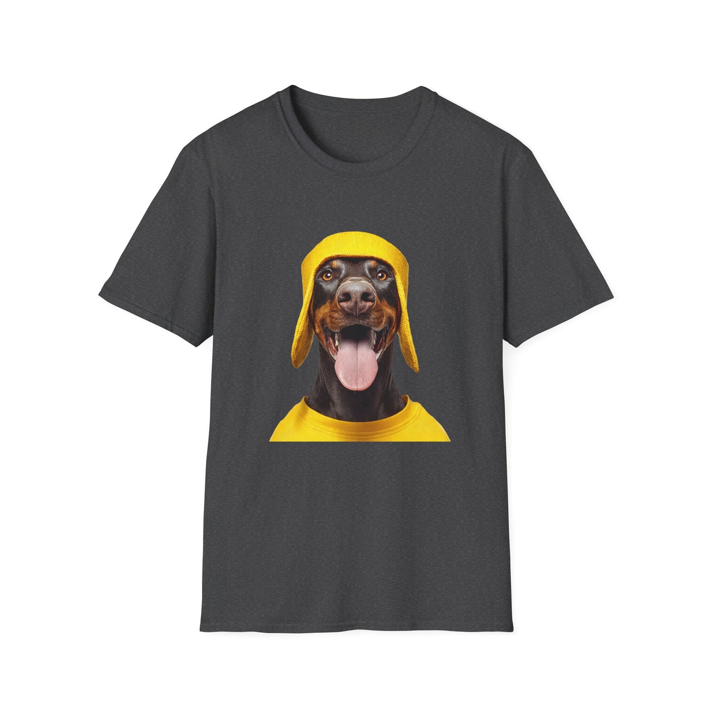 Doberman 3 Portrait T‑Shirt