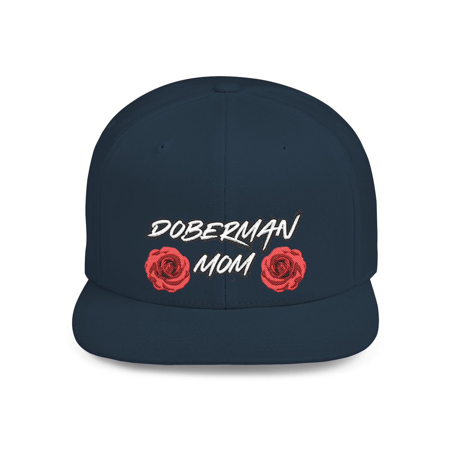 Mom 1 Embroidered Flat Bill Snapback