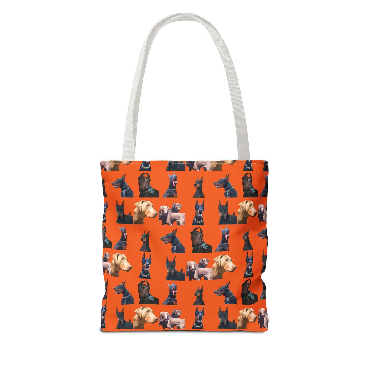 Edition 8 Doberman Model Pattern Orange Tote Bag