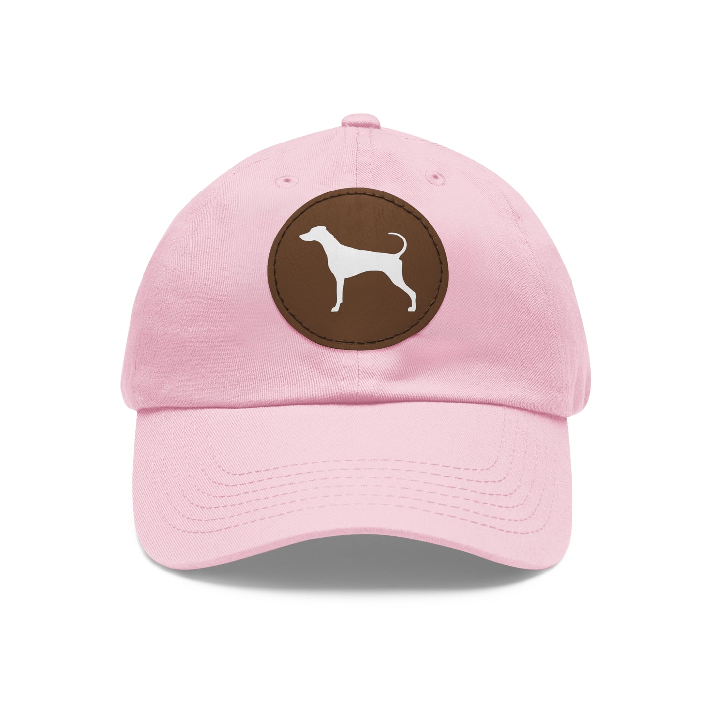 N 7 Dad Hat with Leather Patch (Round)