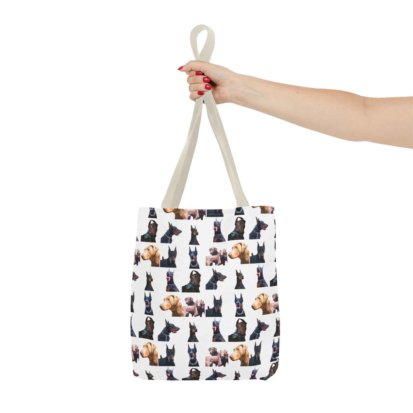 Edition 8 Doberman Model Pattern White Tote Bag