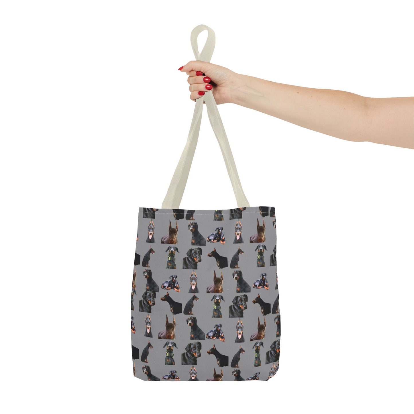Edition 6 Doberman Model Pattern Gray Tote Bag
