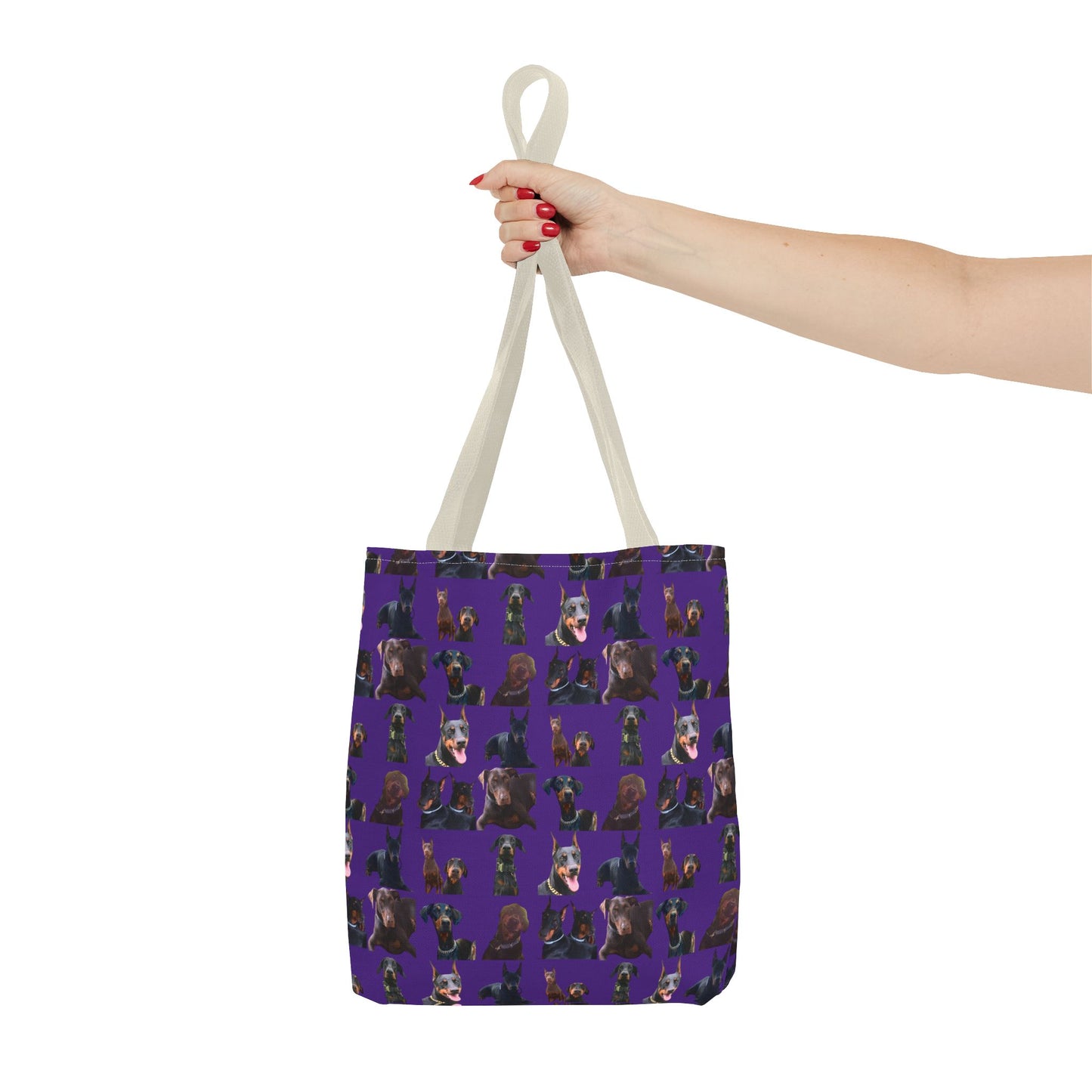 Edition 5 Doberman Model Pattern Purple Tote Bag