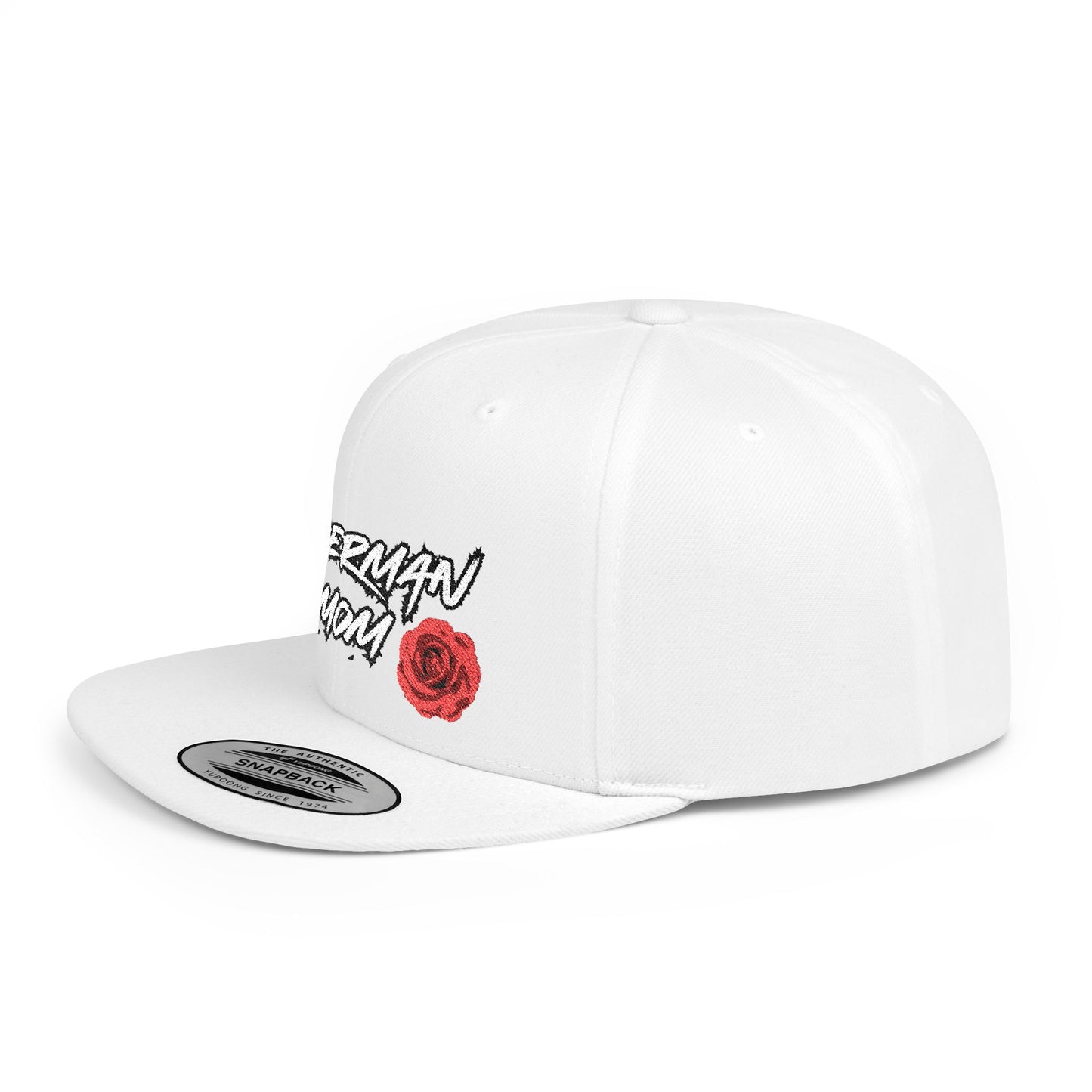 Mom 1 Embroidered Flat Bill Snapback