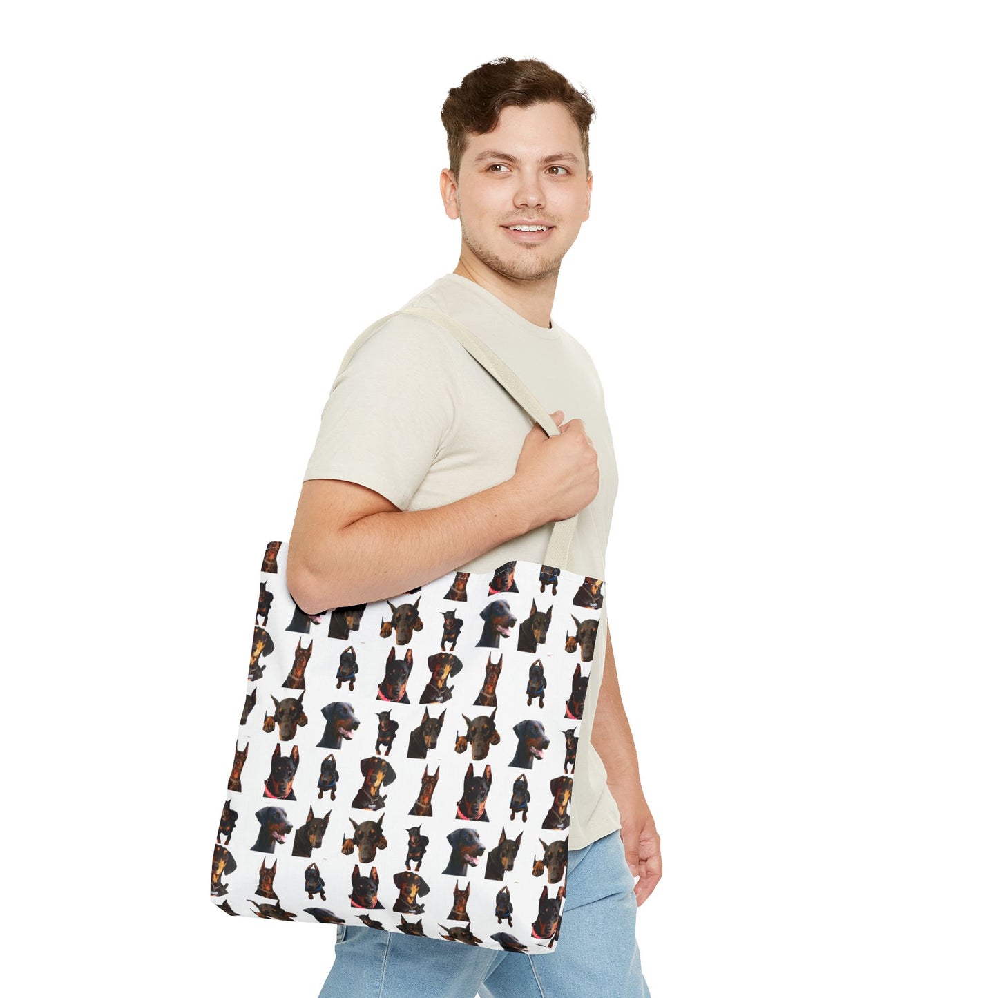 Edition 2 Doberman Model Pattern White Tote Bag