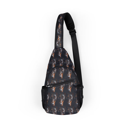 Sleek Doberman 2 Pattern Chest Bag — Minimalist Sling Pack