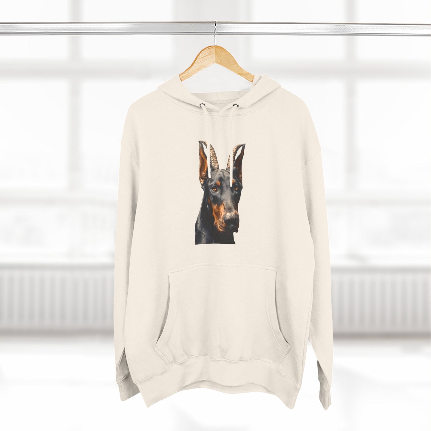 Doberman Goat 2 Fleece Hoodie
