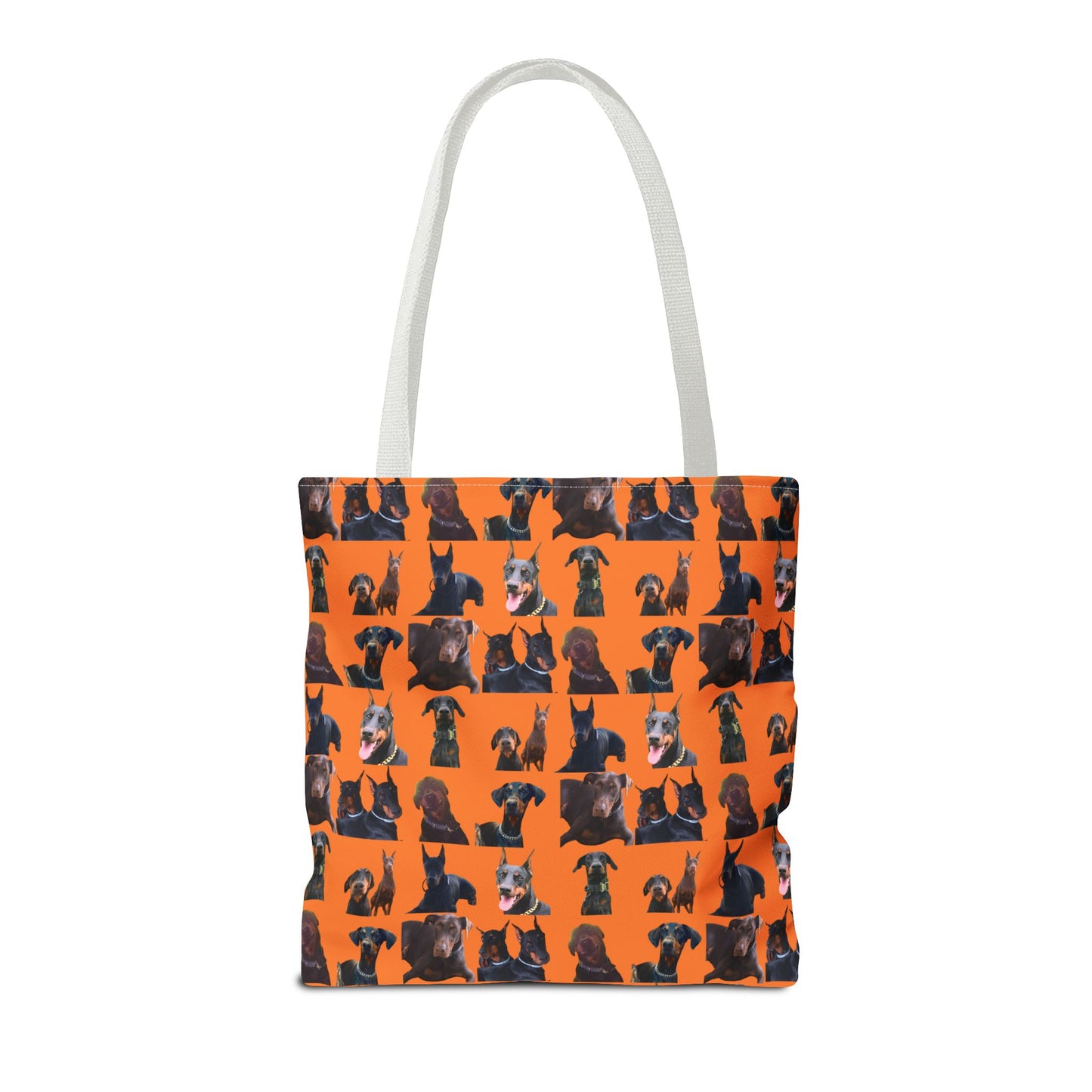 Edition 5 Doberman Model Pattern Orange Tote Bag