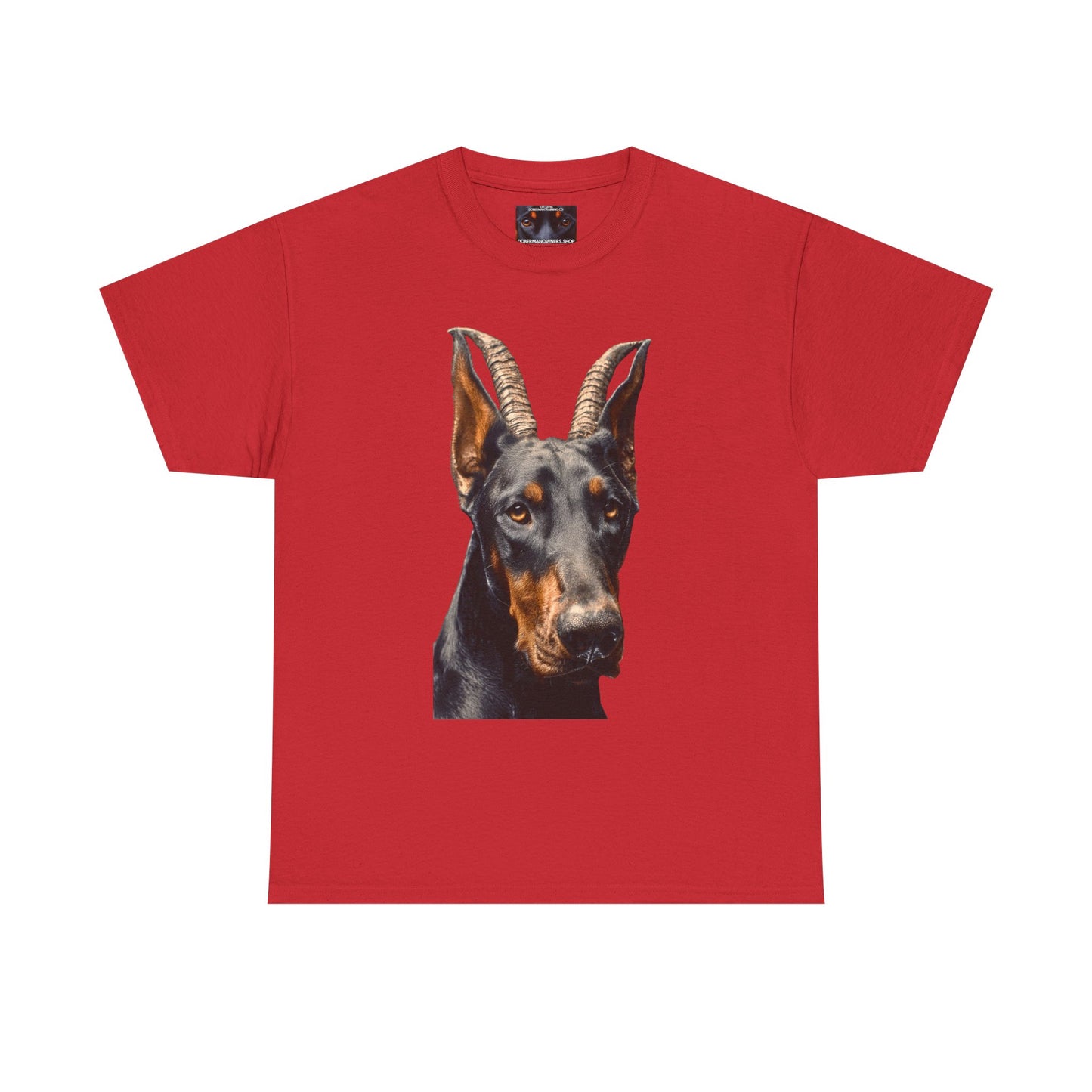 Doberman Goat 2 Private Lable Unisex Heavy Cotton Tee
