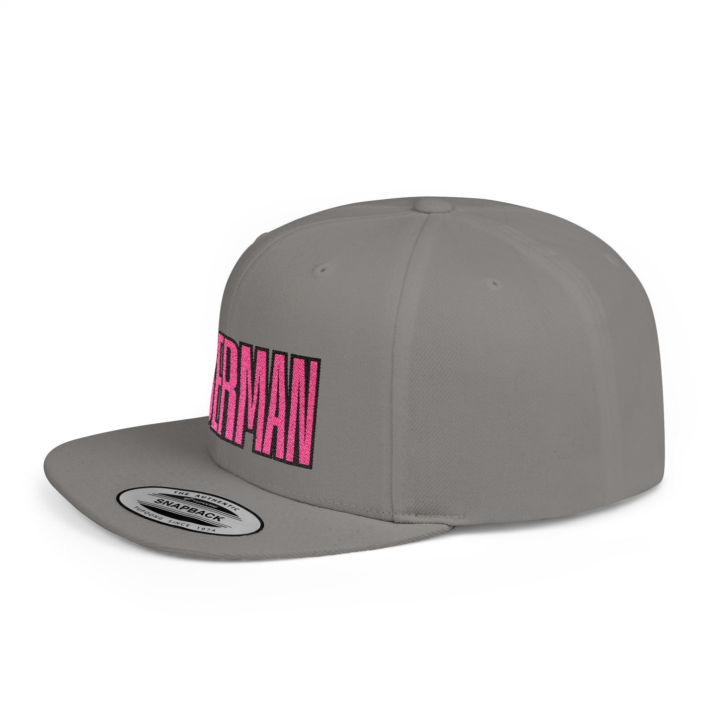 Doberman 6 Embroidered Flat Bill Snapback