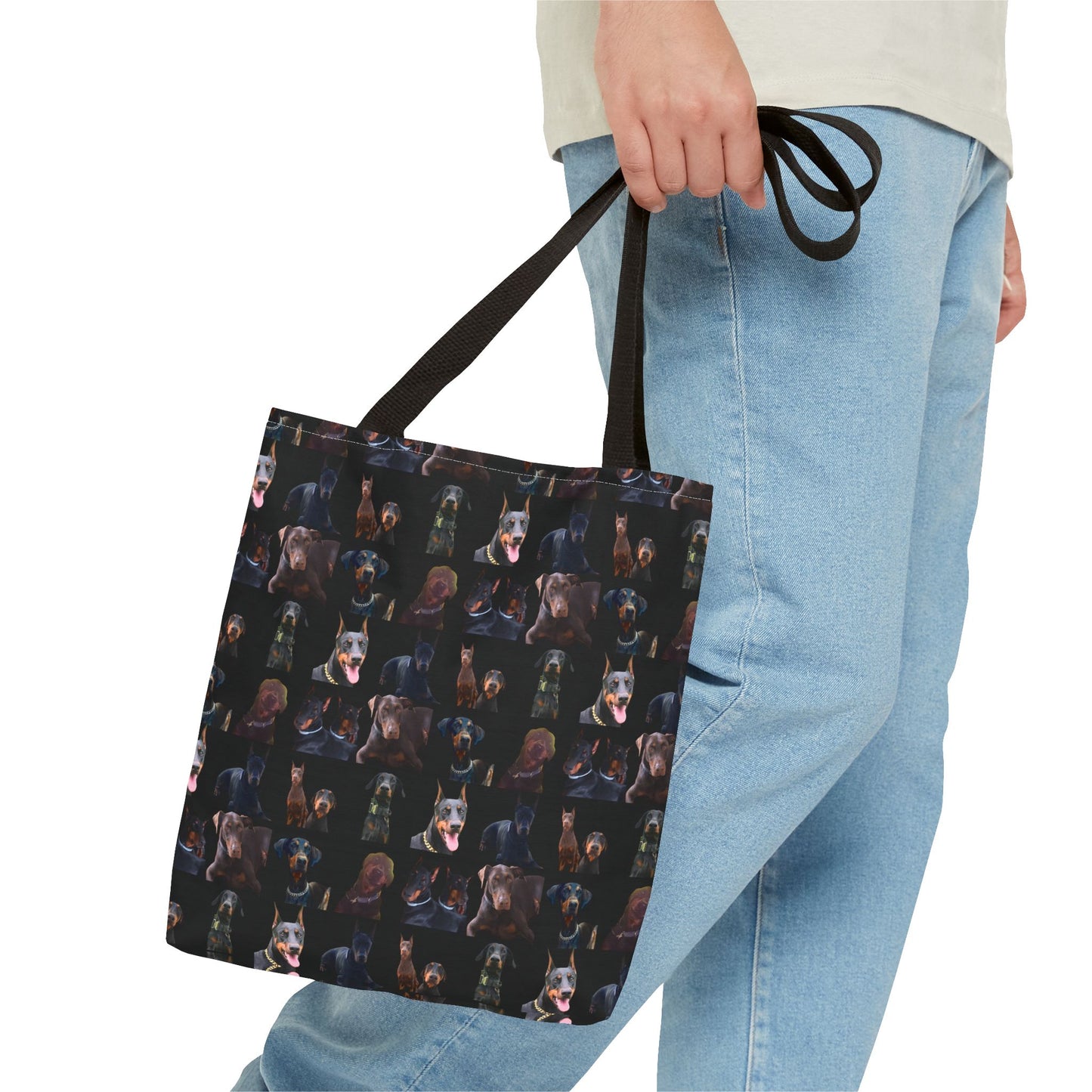 Edition 5 Doberman Model Pattern Black Tote Bag