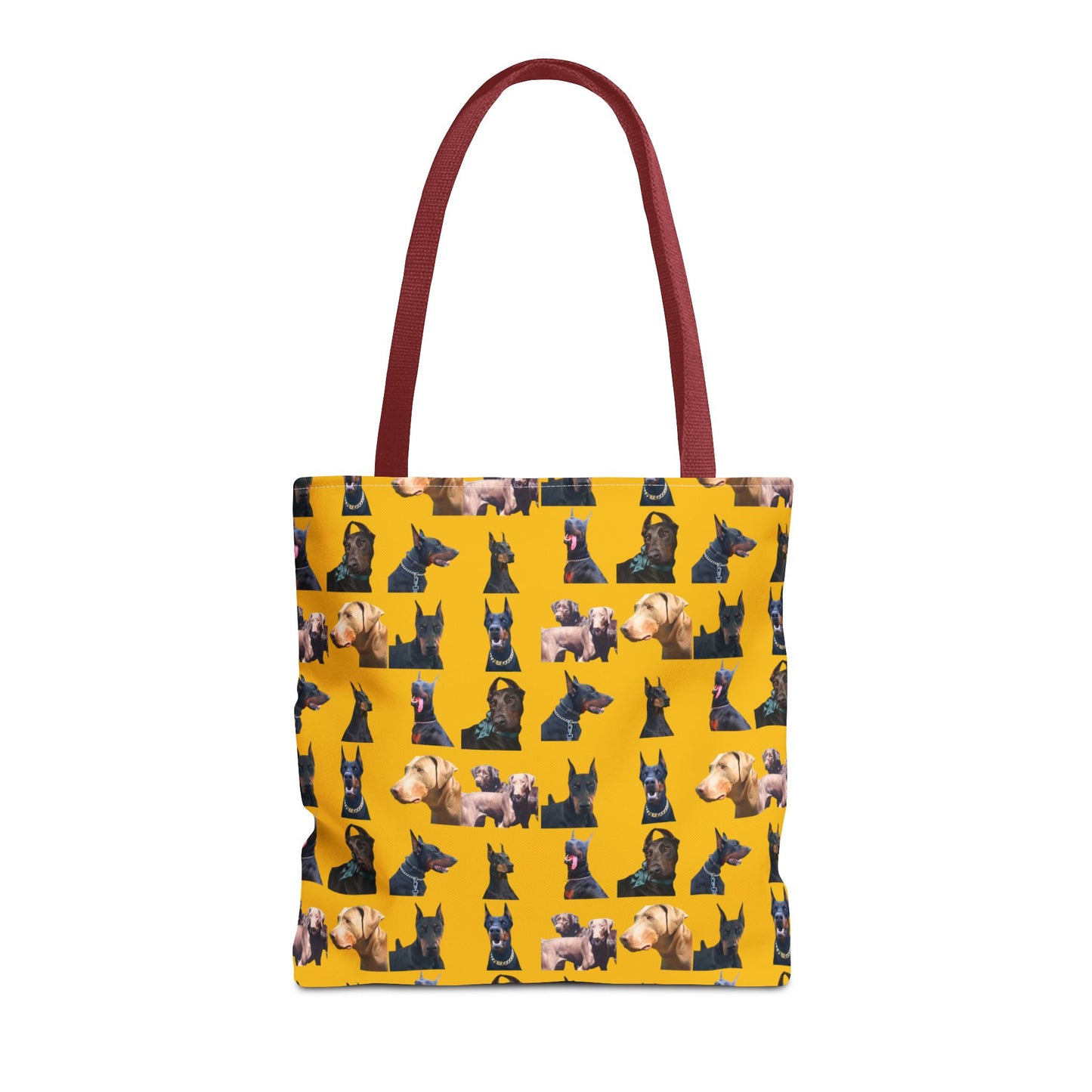 Edition 8 Doberman Model Pattern Yellow Tote Bag
